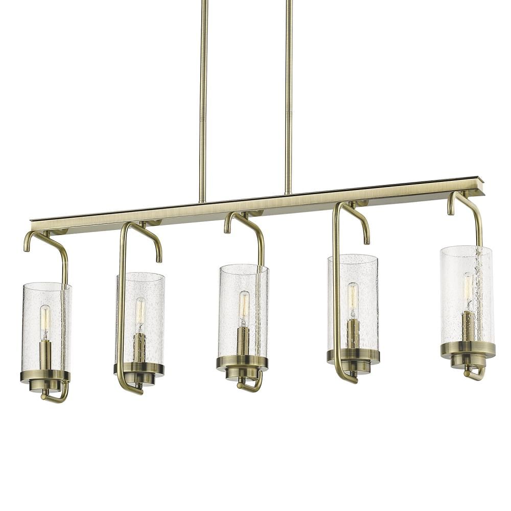 Modern Brass Seeded Glass Pendant Lights Golden Finish Pendant Lighting Fixture 