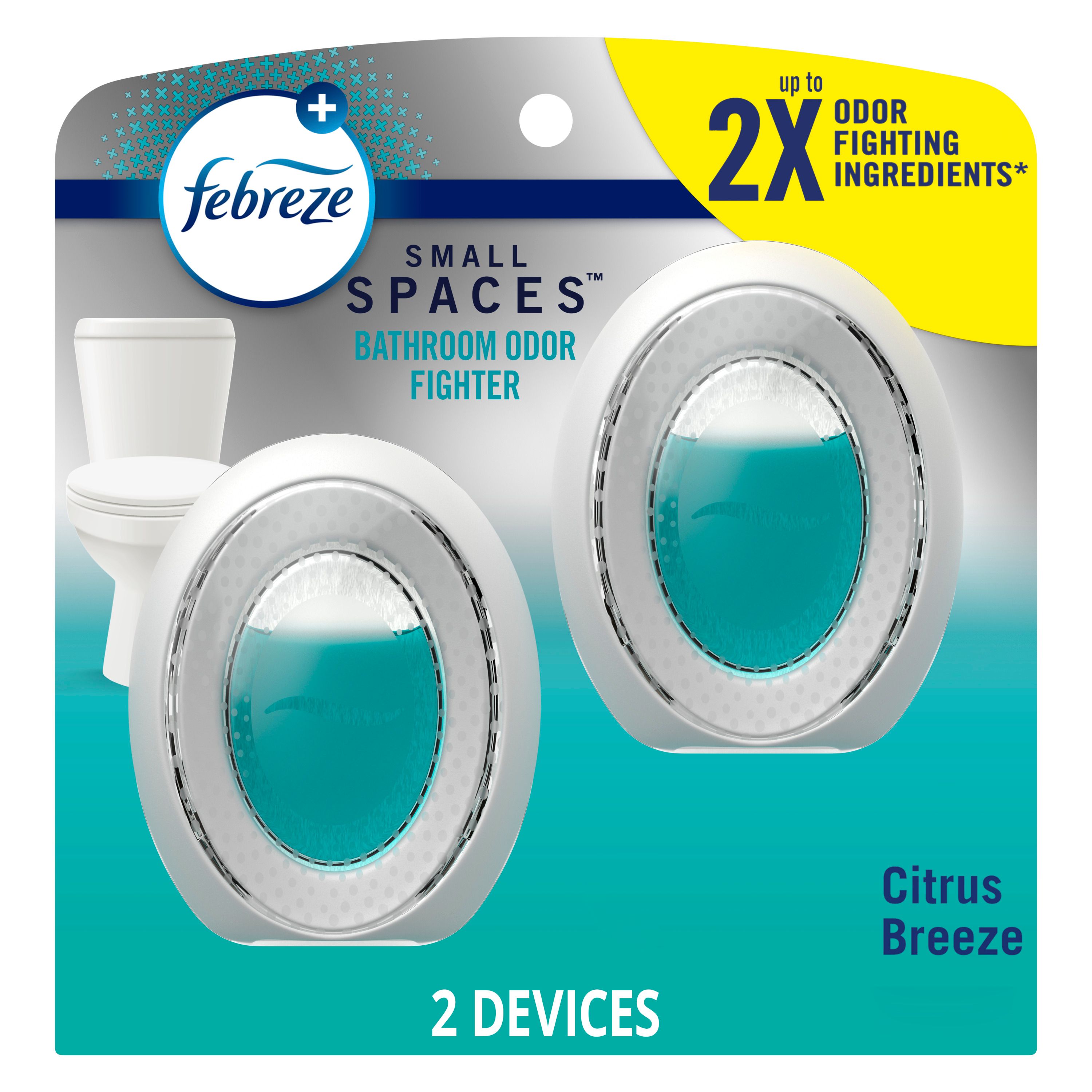 Febreze 3077211340 Small Spaces 2 Count Citrus Breeze Dispenser Air Freshener 2 -Pack