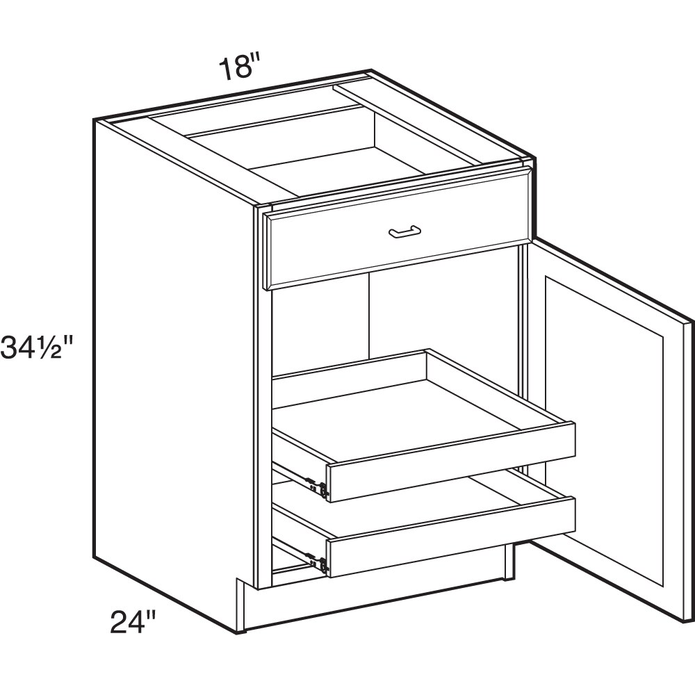 Luxxe Cabinetry B18R-2T-HCN Cabinets-Kitchen - View #2