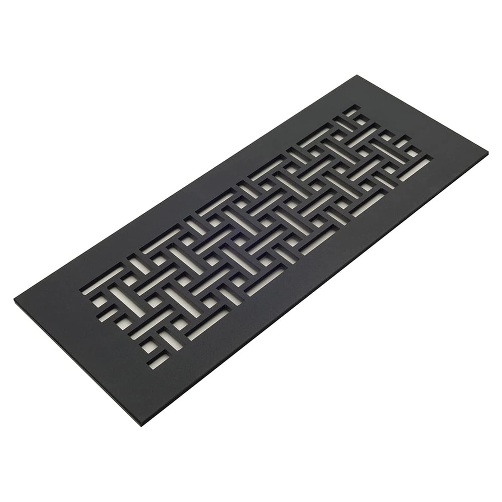 Reggio Register BWL16-612-SBNH 4-in x 10-in Steel Black Floor Register