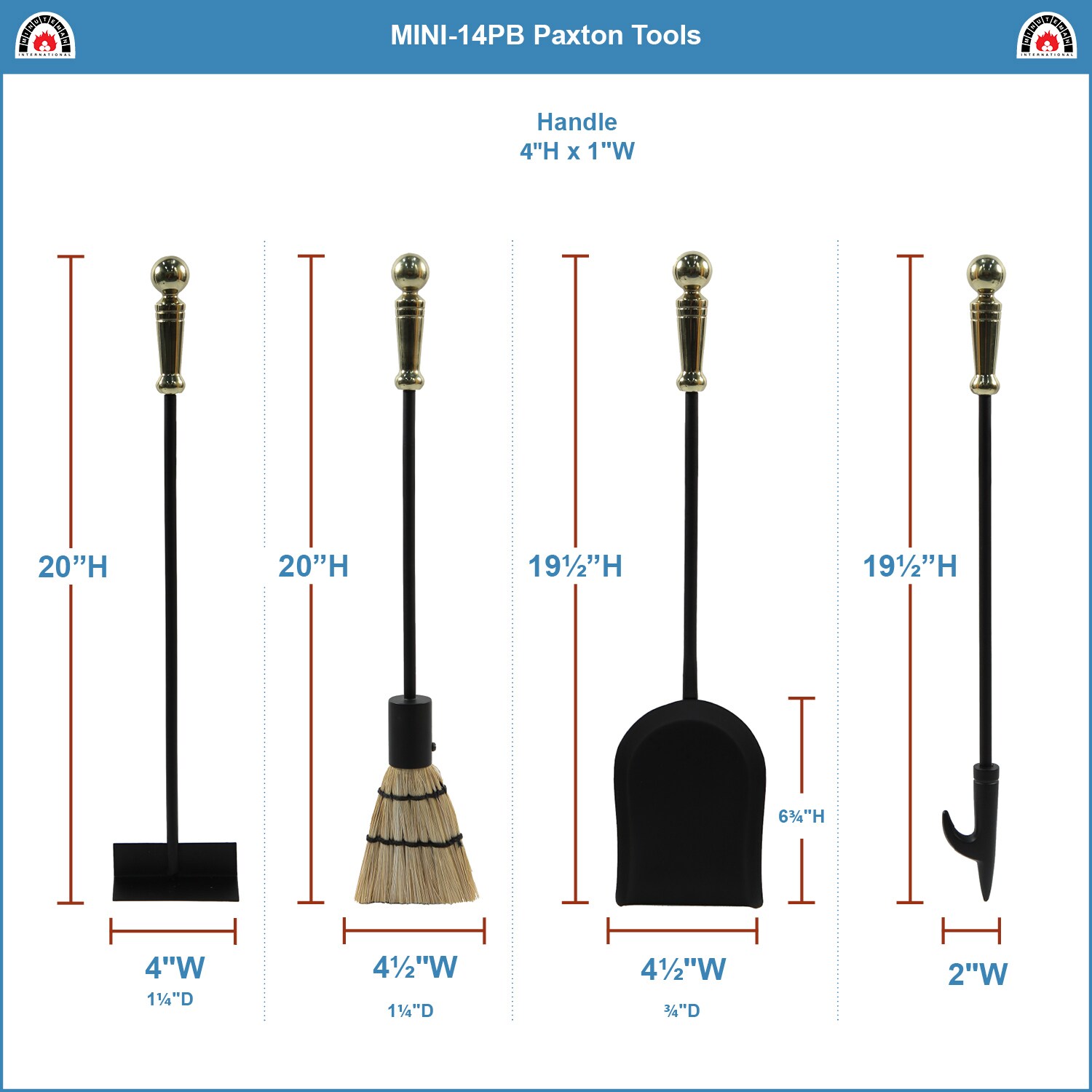 Minuteman International MINI-14PB Fireplace-Tools - View #5