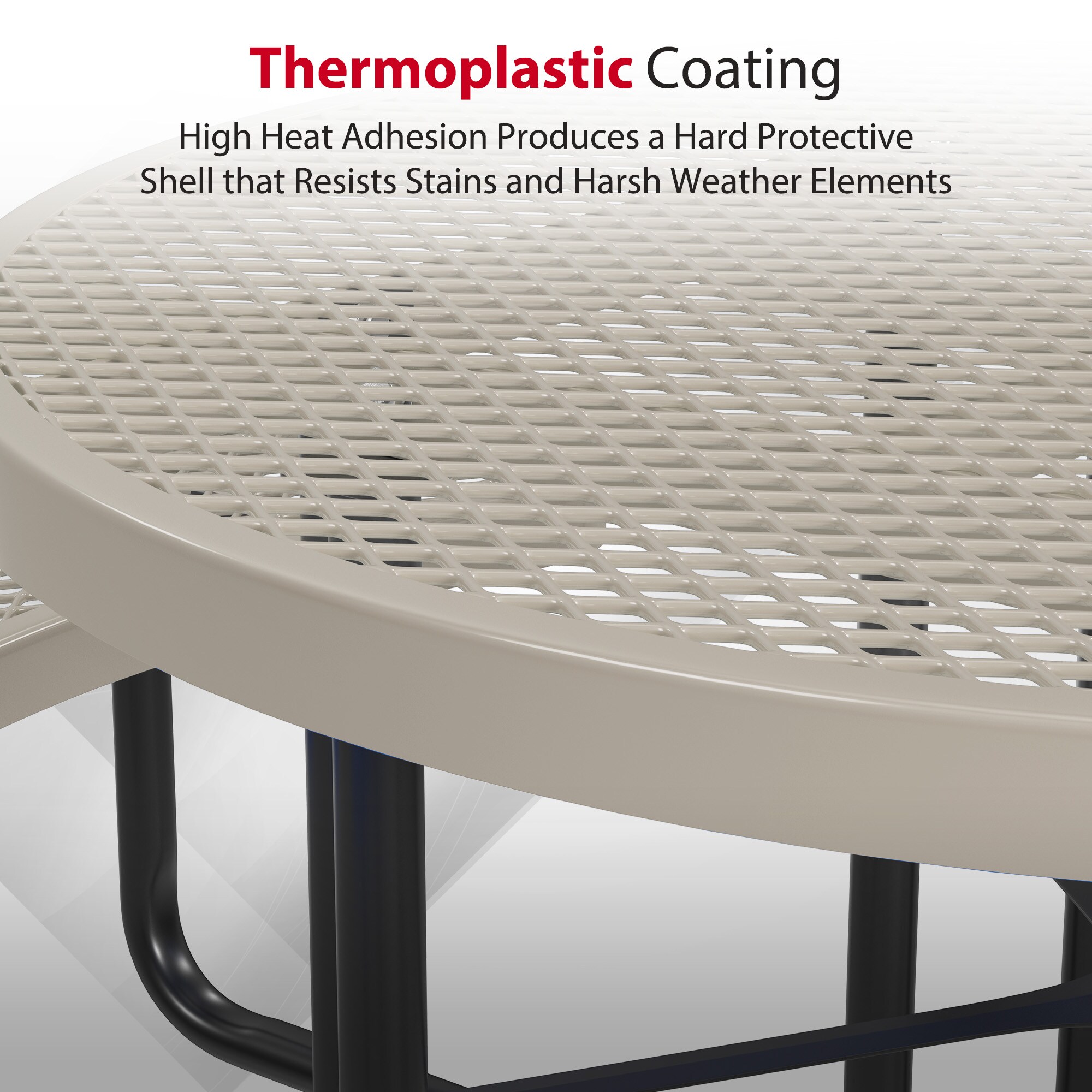 LeisureCraft T46ROP-BEIGE Picnic-Tables - View #5