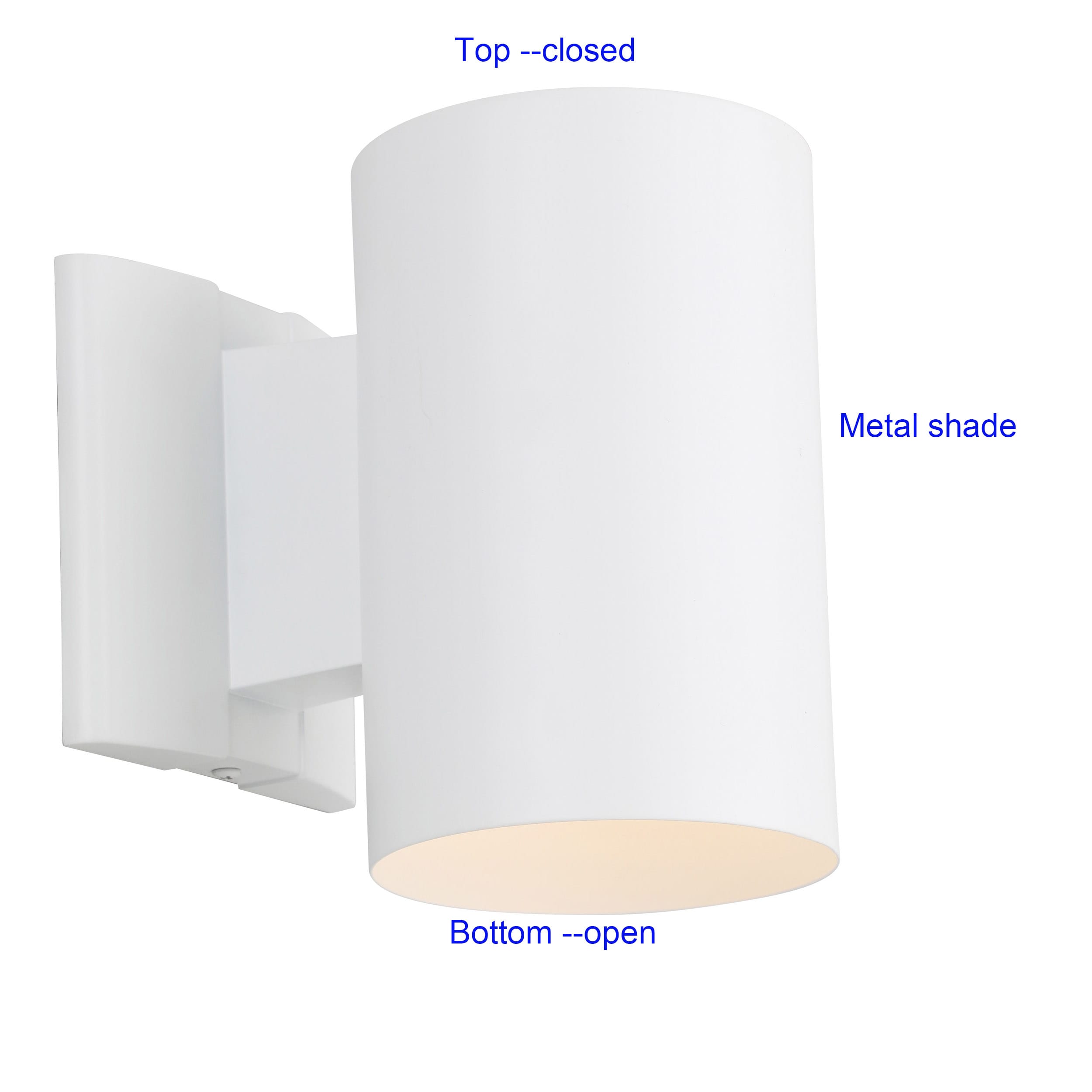Project Source Flanders 1-Light 7-in H Matte White Dark Sky