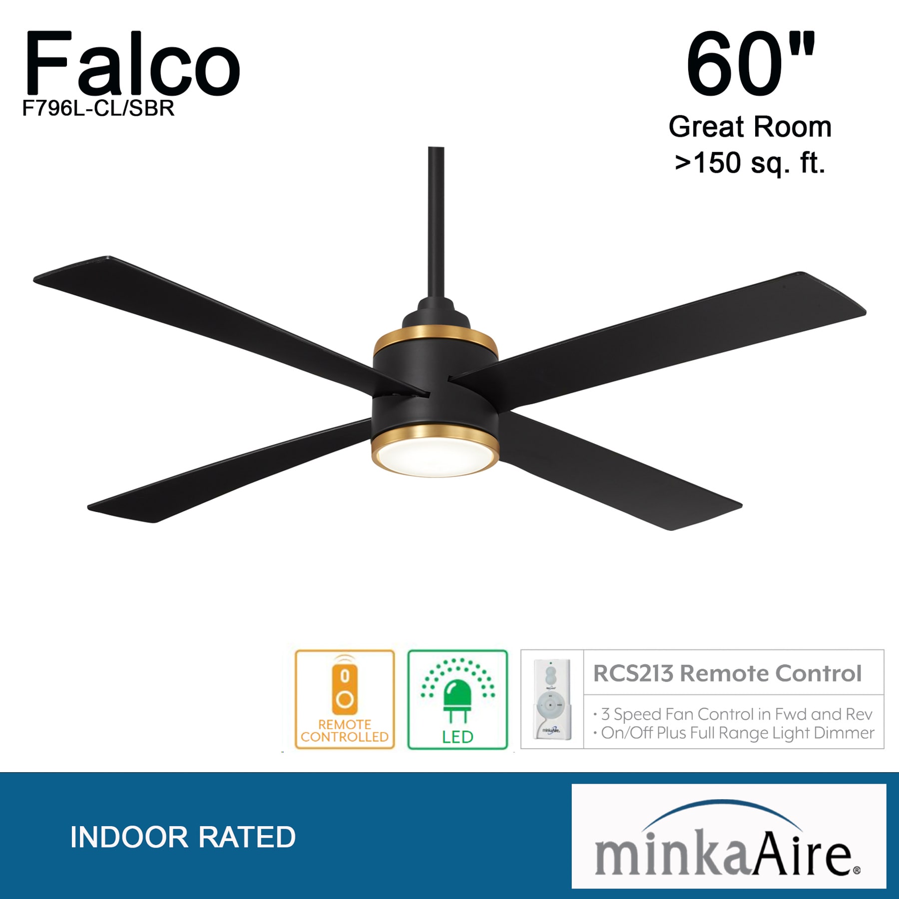 Minka Aire F796L-CL/SBR Ceiling-Fans - View #7