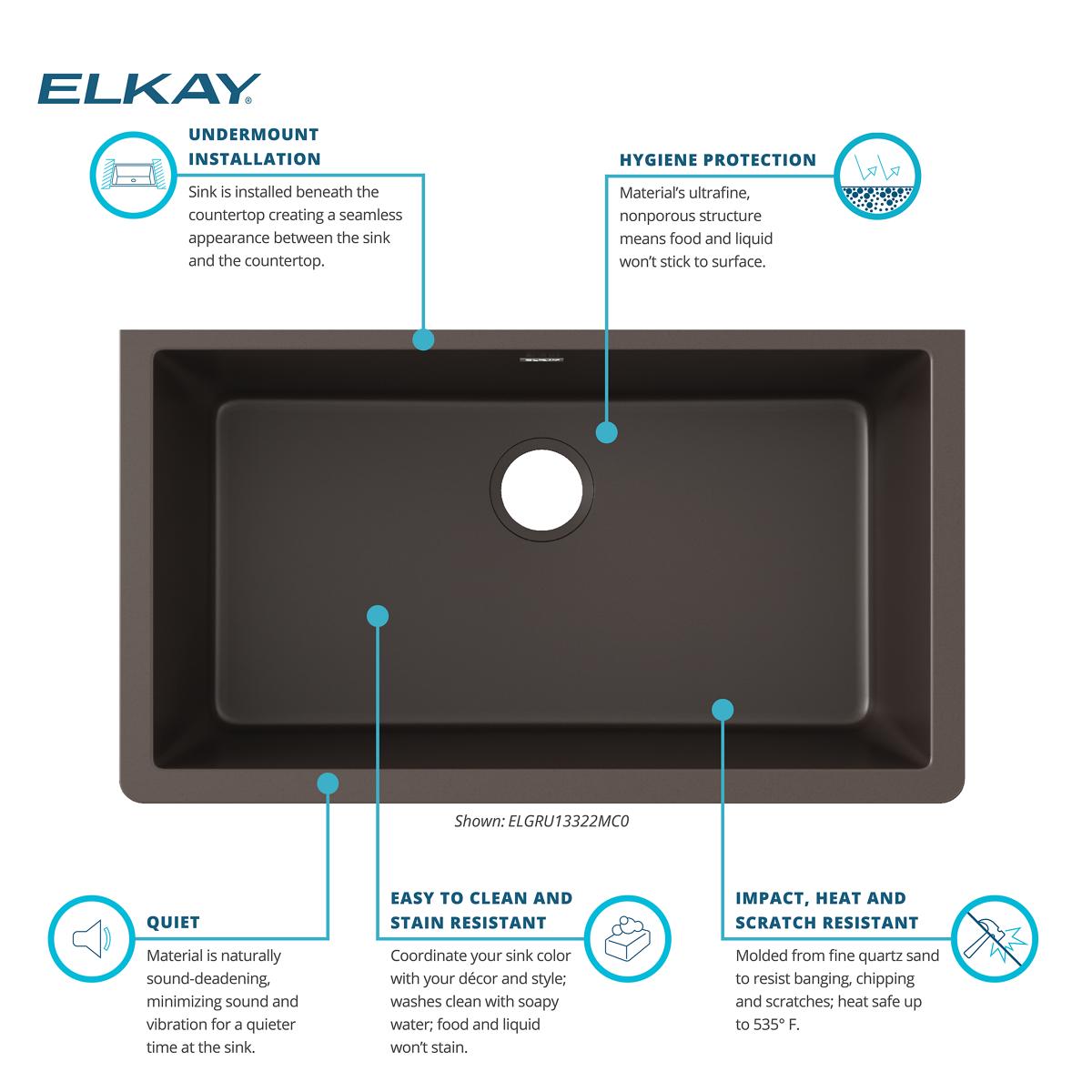 Elkay ELGRU13322MC0 Kitchen-Sinks - View #6