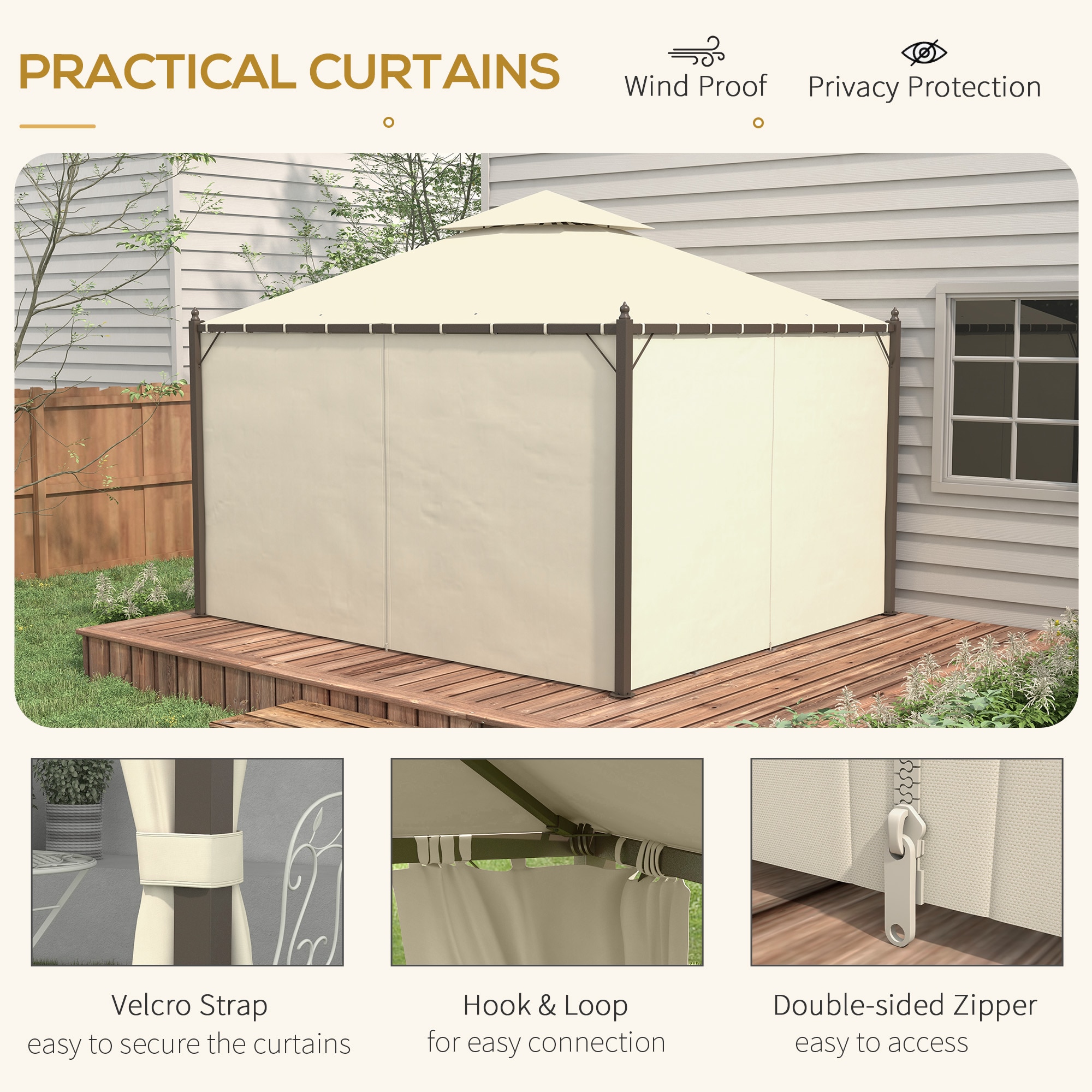 ToolCat BZ2-13-PW Wood-Resin-Gazebos - View #6