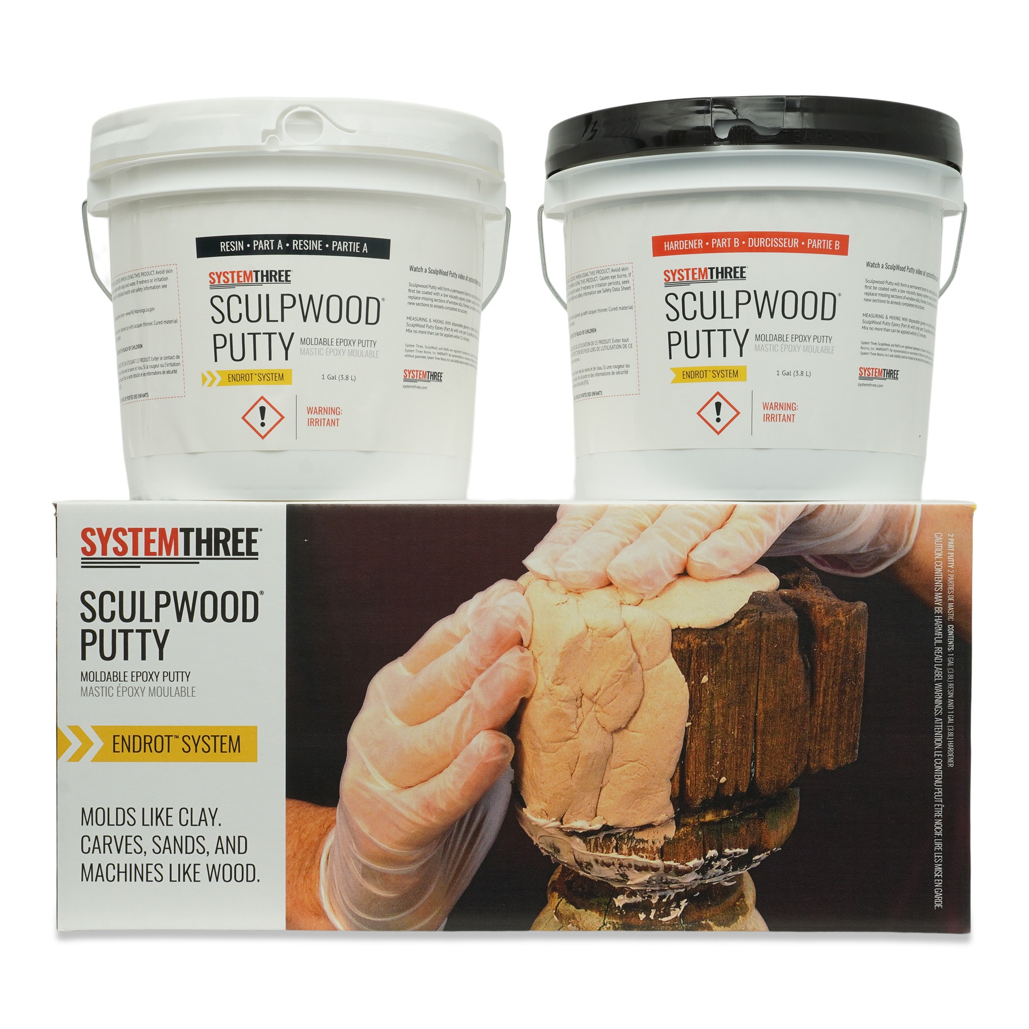 SYSTEM THREE 1600K50 SculpWood Brown Epoxy Adhesive