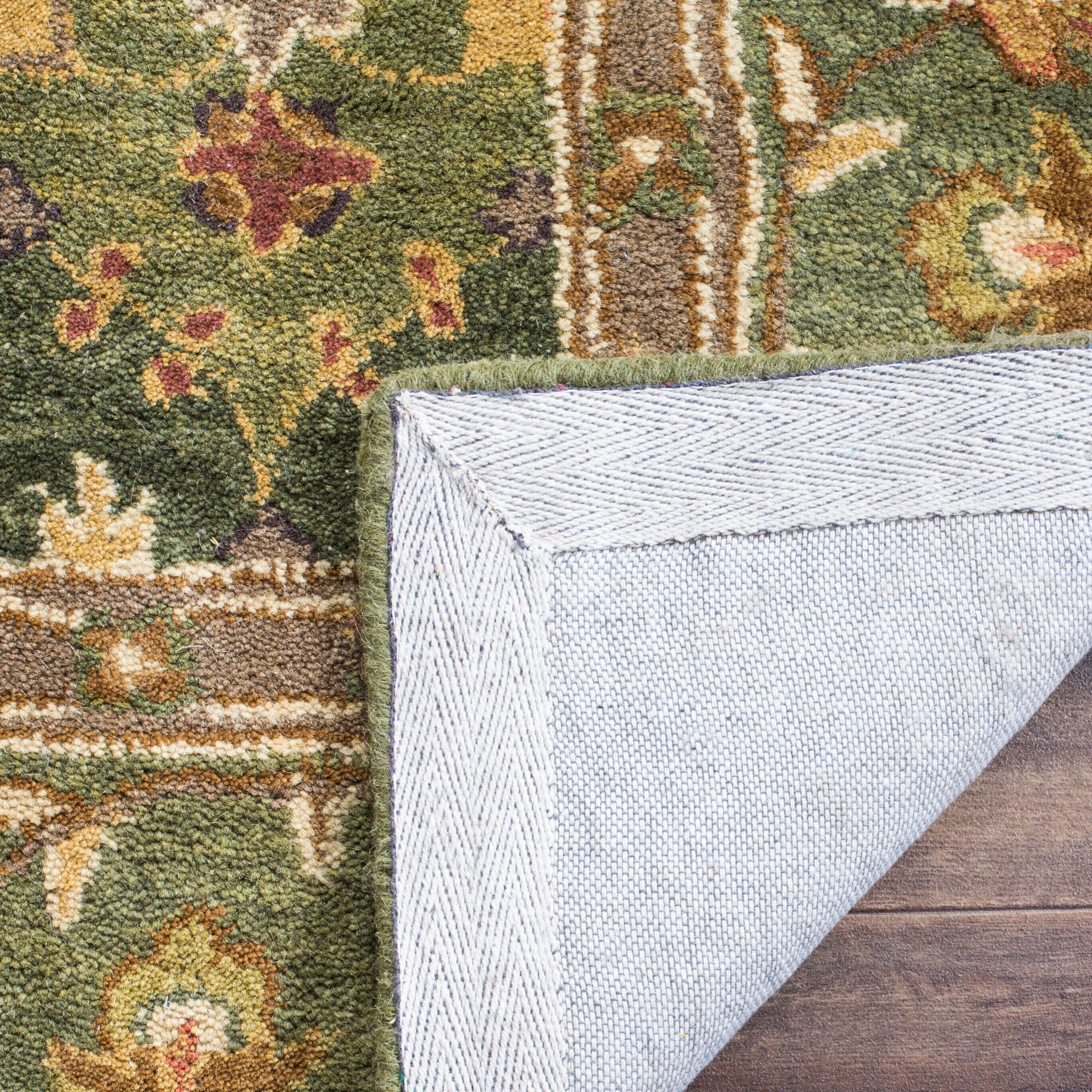 Olive Hand-Tufted Wool Persian Style Area Rug 2'3" x 4'