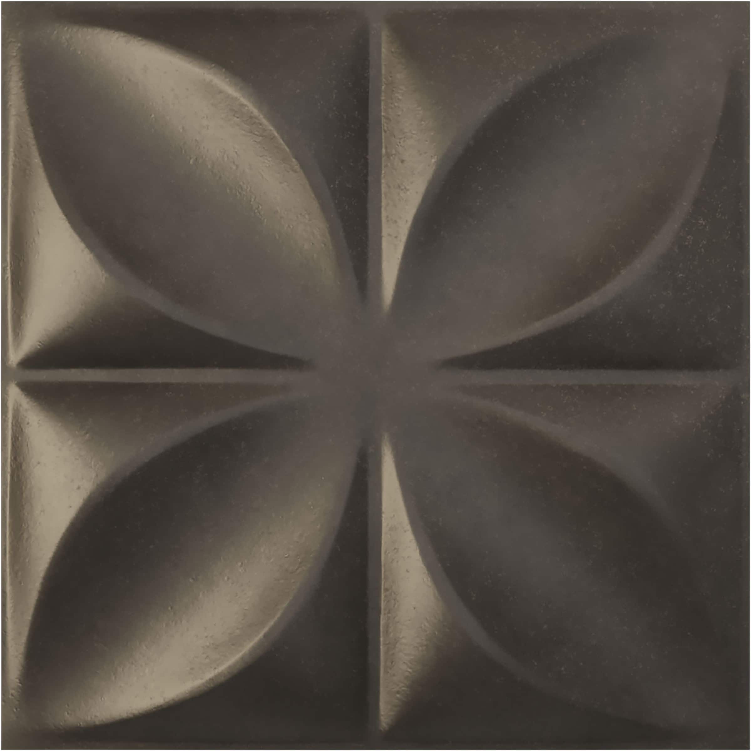 Ekena Millwork WP20X20ALDST-CASE-12 19-5/8-in x 19-5/8-in Embossed Paintable/Stainable Black PVC Wall Panel ( 12 -Pack, Covers 32.04-sq ft )
