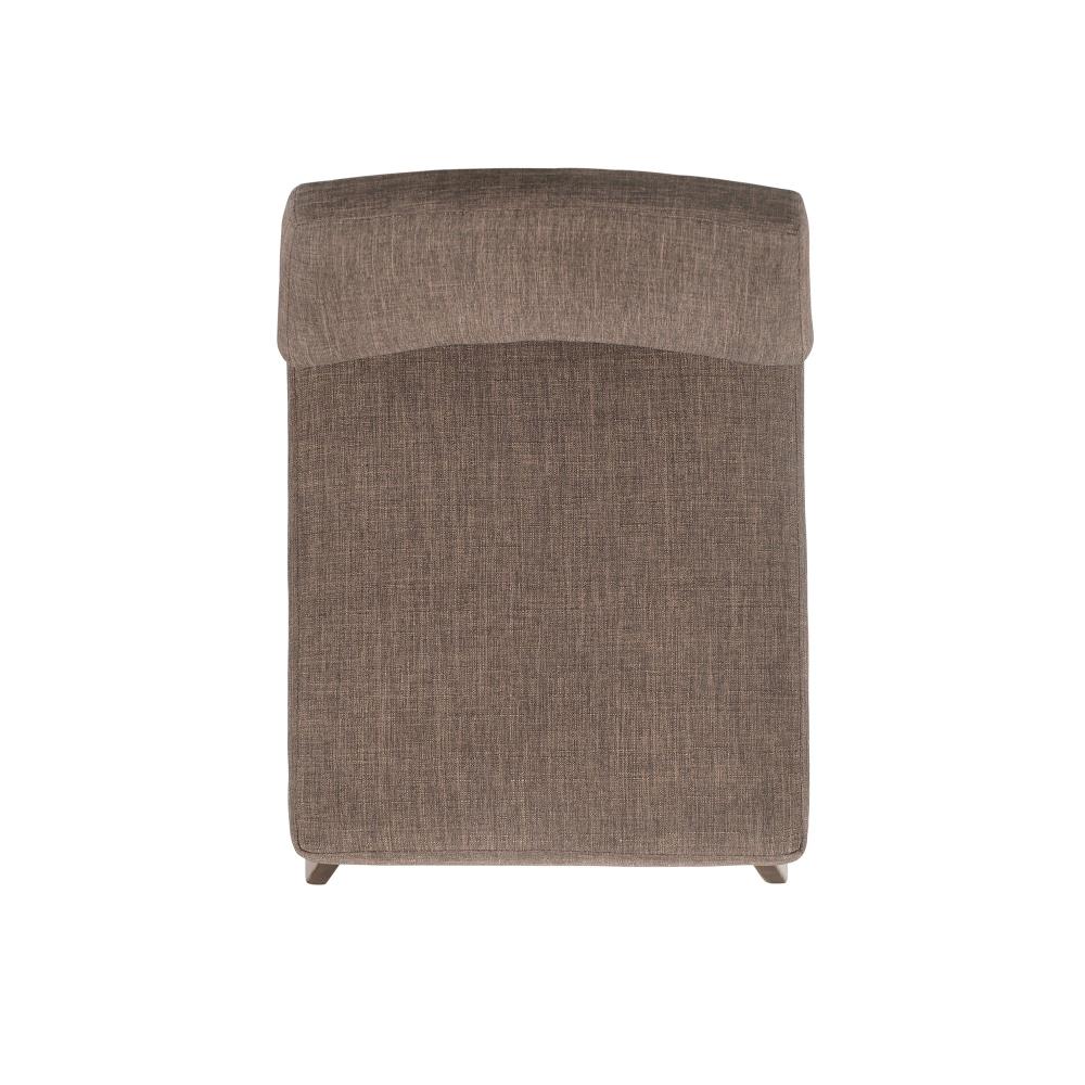 Pebble Brown Upholstered Mid-Century Modern Dining Chair Set