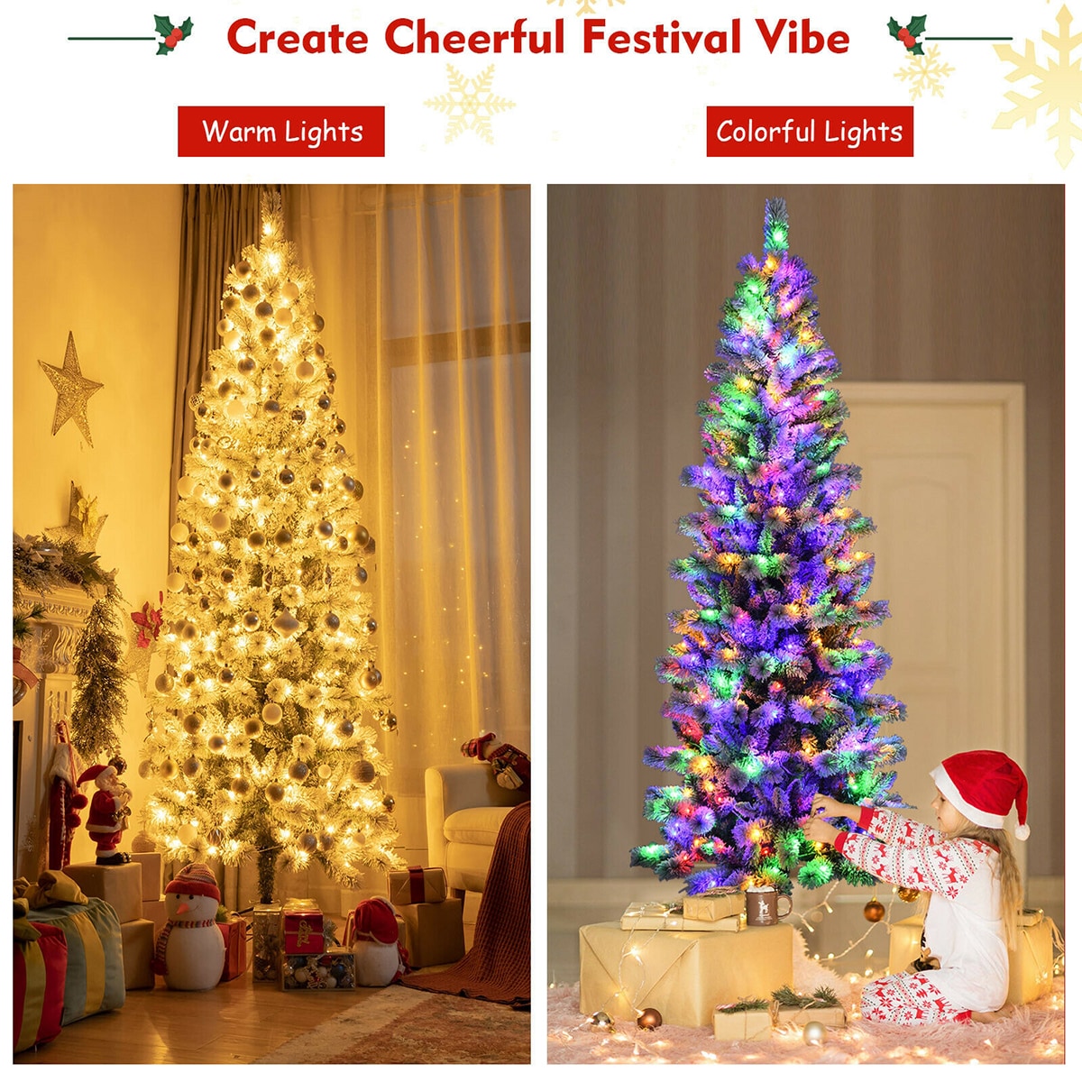 [ Remote Control & 8 Modes ] 3 ft Christmas Tree with Timer 50 Warm Lights 15 DIY Ball Ornaments 3D Star Battery Operated Artificial Pencil Full Tree