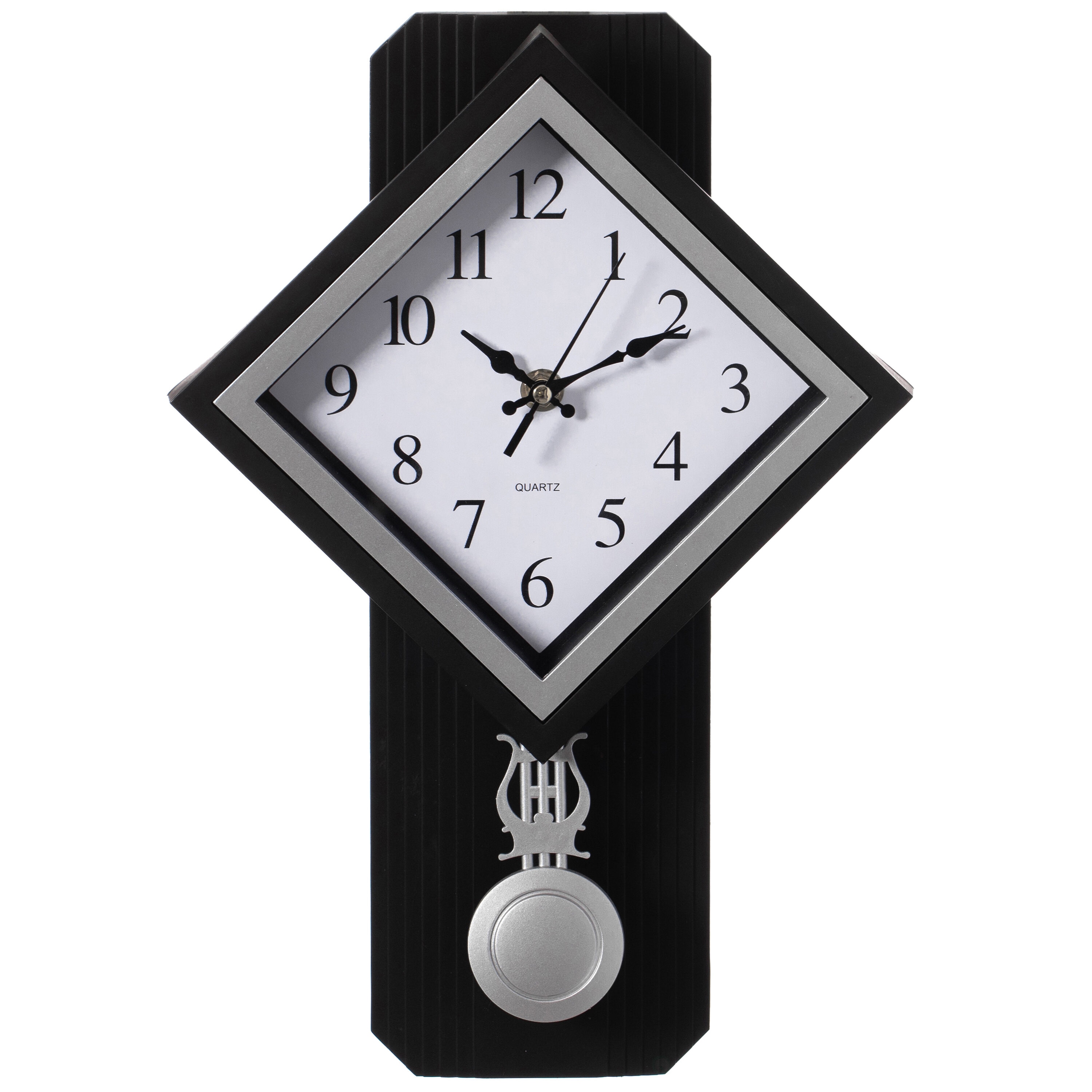 Clockswise QI004508.BK Analog Rectangle Wall Farmhouse