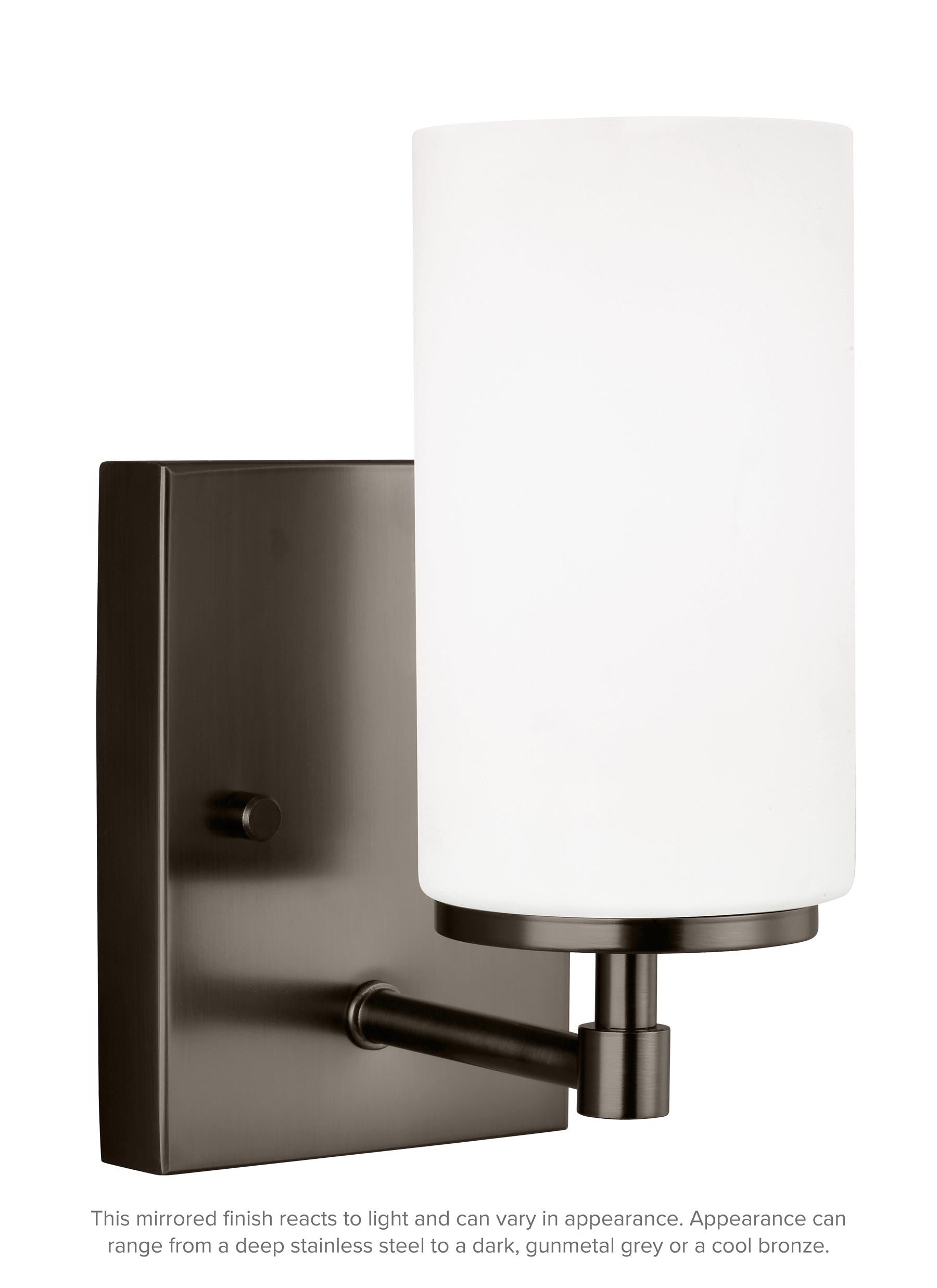 Generation Lighting 4124601-778 Alturas 4.38-in W 1-Light Oil-Rubbed Bronze Modern/Contemporary Wall Sconce