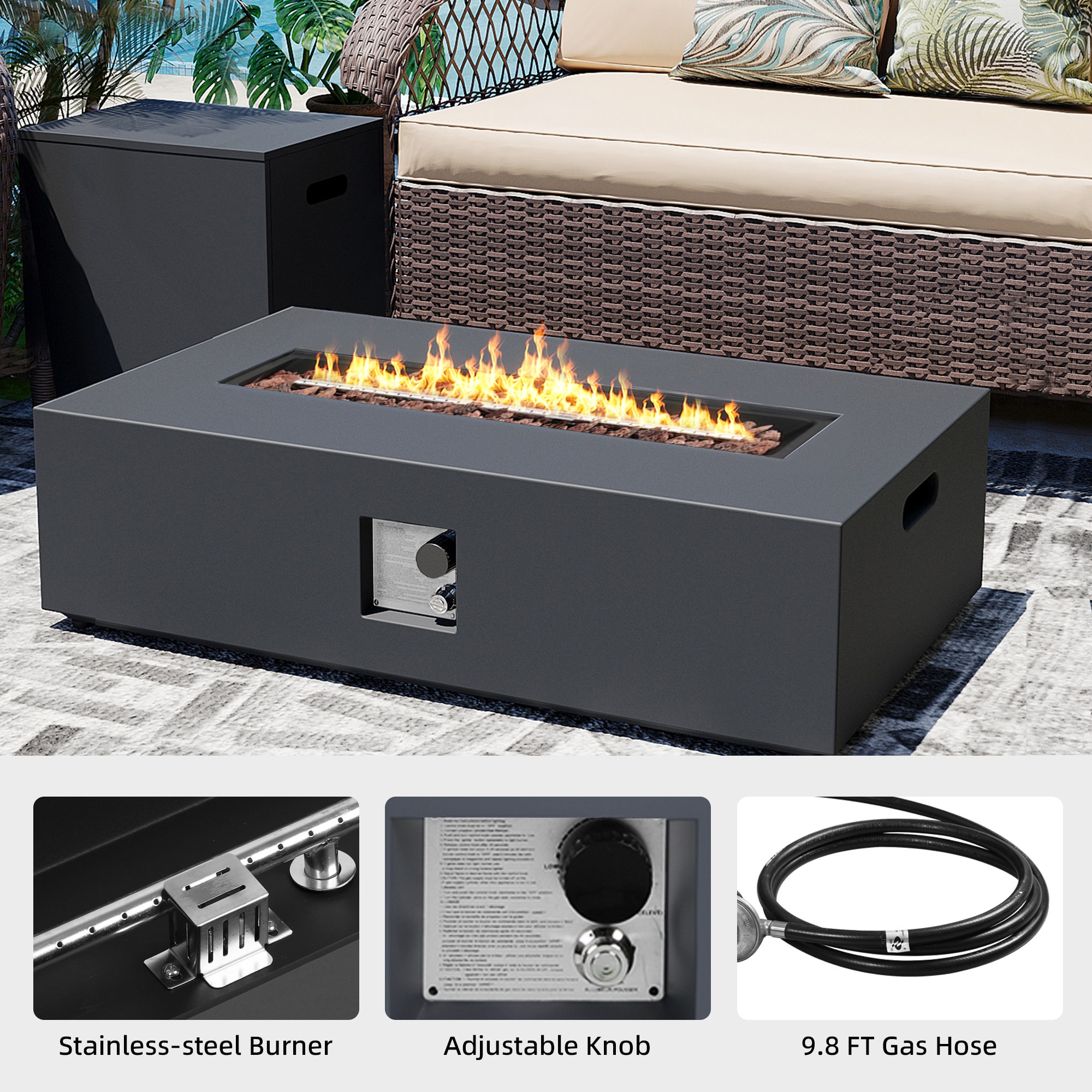 Patio Watcher 42TP-CFX-GREY-KDWST Outdoor-Gas-Firepits - View #9