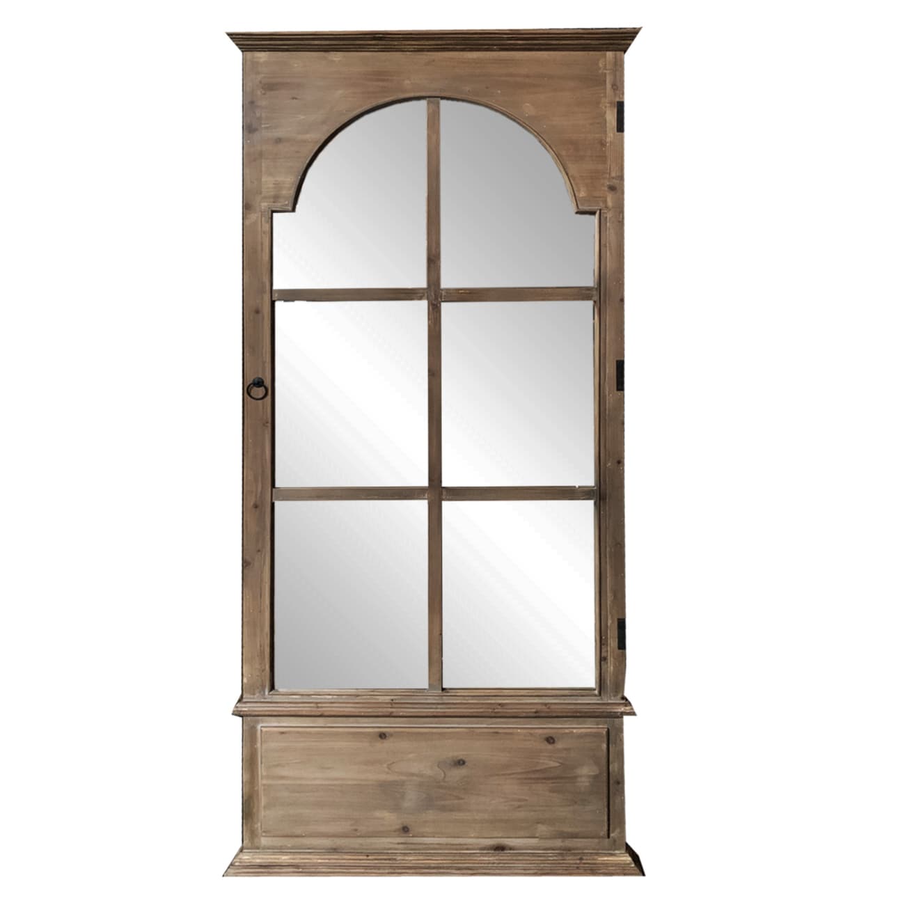HomeRoots 4000379913 35-in W x 77-in H Brown Framed Wall Mirror