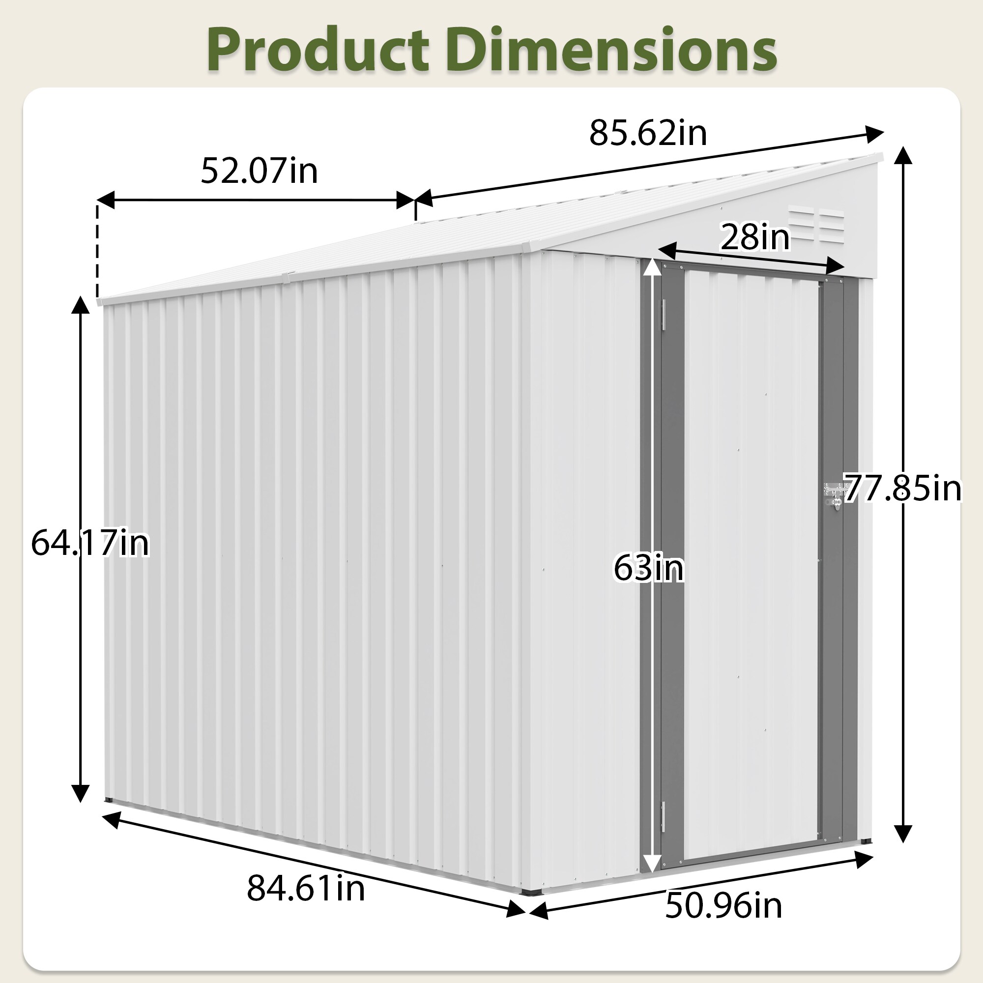 GDFStudio Lupine Outdoor Heavy-Duty Metal 4x7FT Garden and Bike