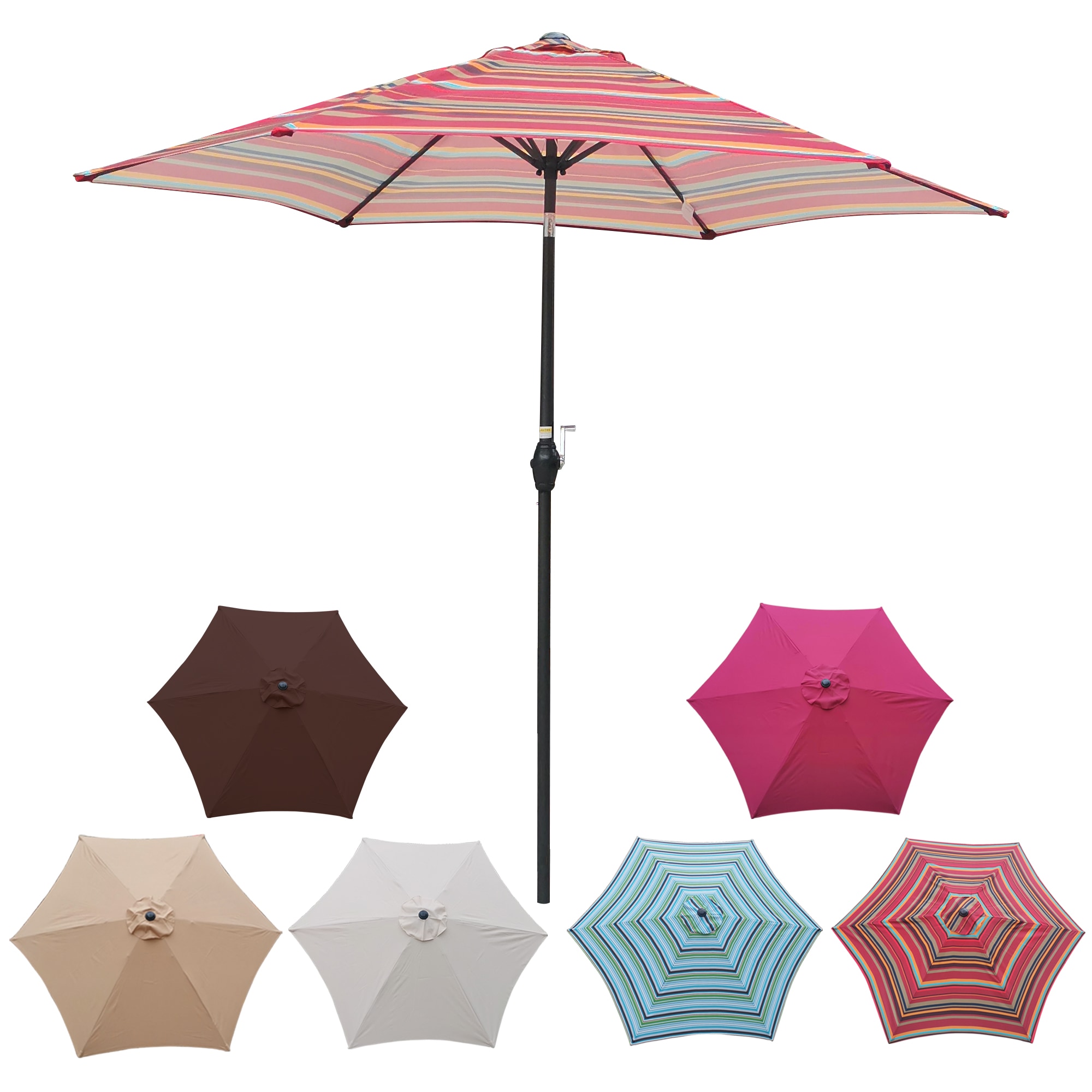 CESICIA W225-OPS-227 9-ft Steel Multiple colors/finishes Market Patio Umbrella