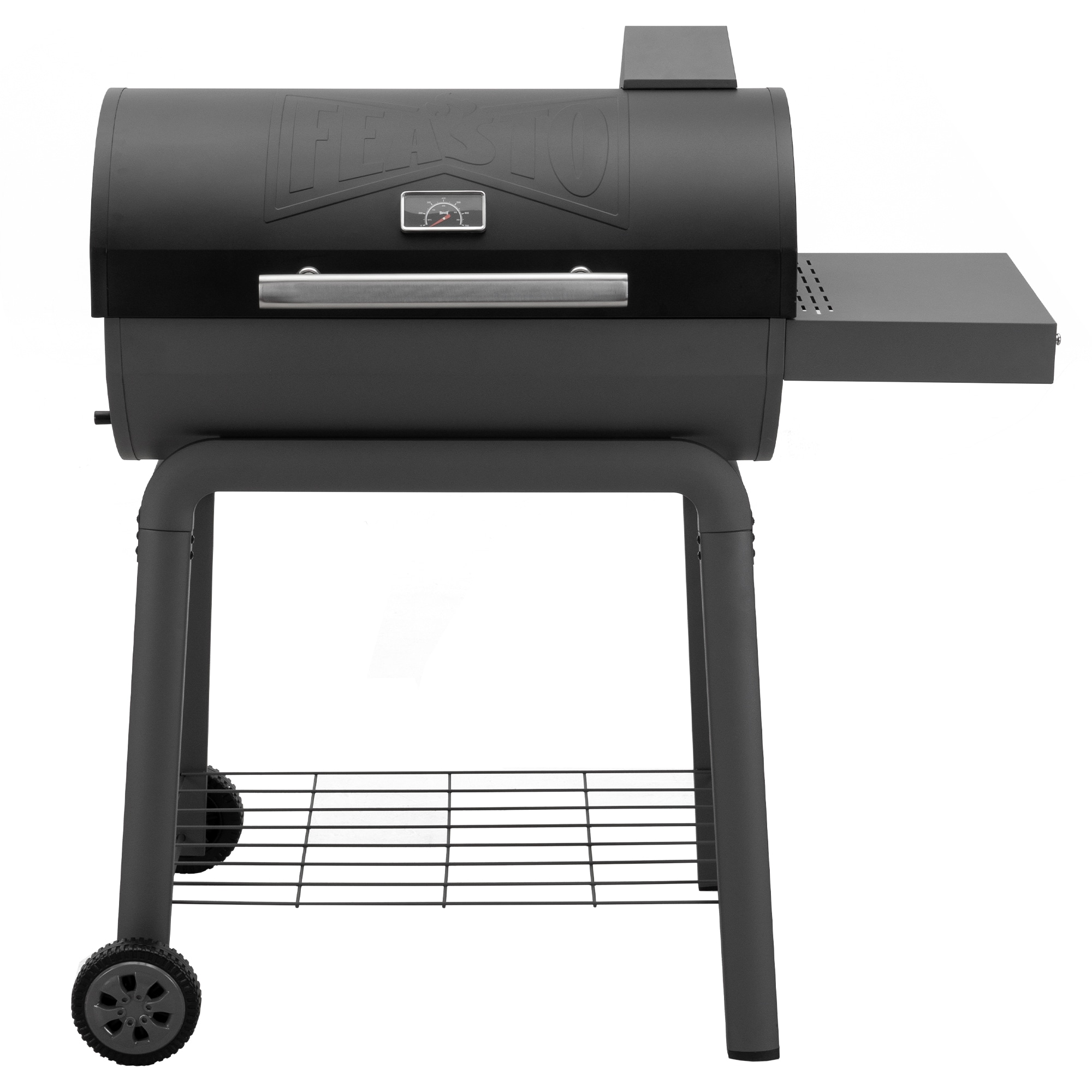 Feasto CG3019 30-in W Black Barrel Charcoal Grill