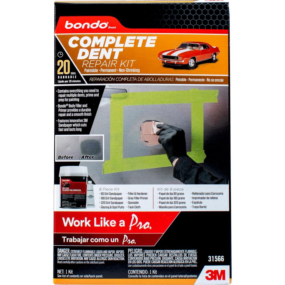 3M 420 Bondo 1/2 Pint Fiberglass Repair Kit: Auto Body Repair +  (076308004200-1)