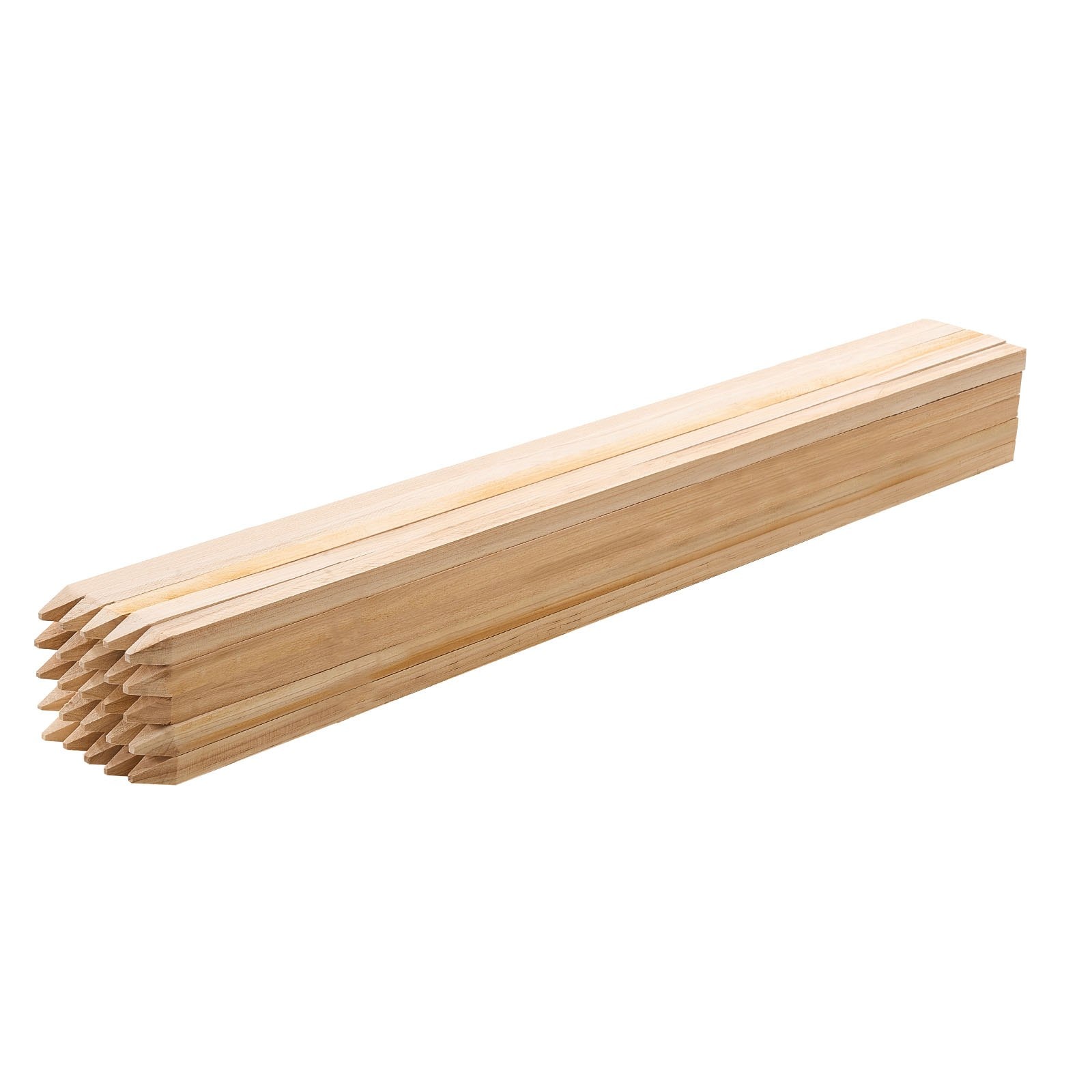 Slickblue - 25 Pieces Wooden 36 in Garden Stake with Sharp End Design for Plant Support Garden Fe...