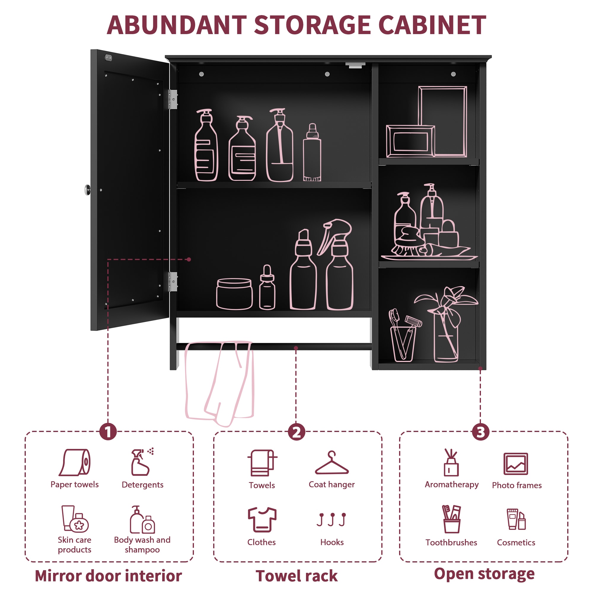 ZAKLOOP WU1620138762 Bathroom-Wall-Cabinets - View #6