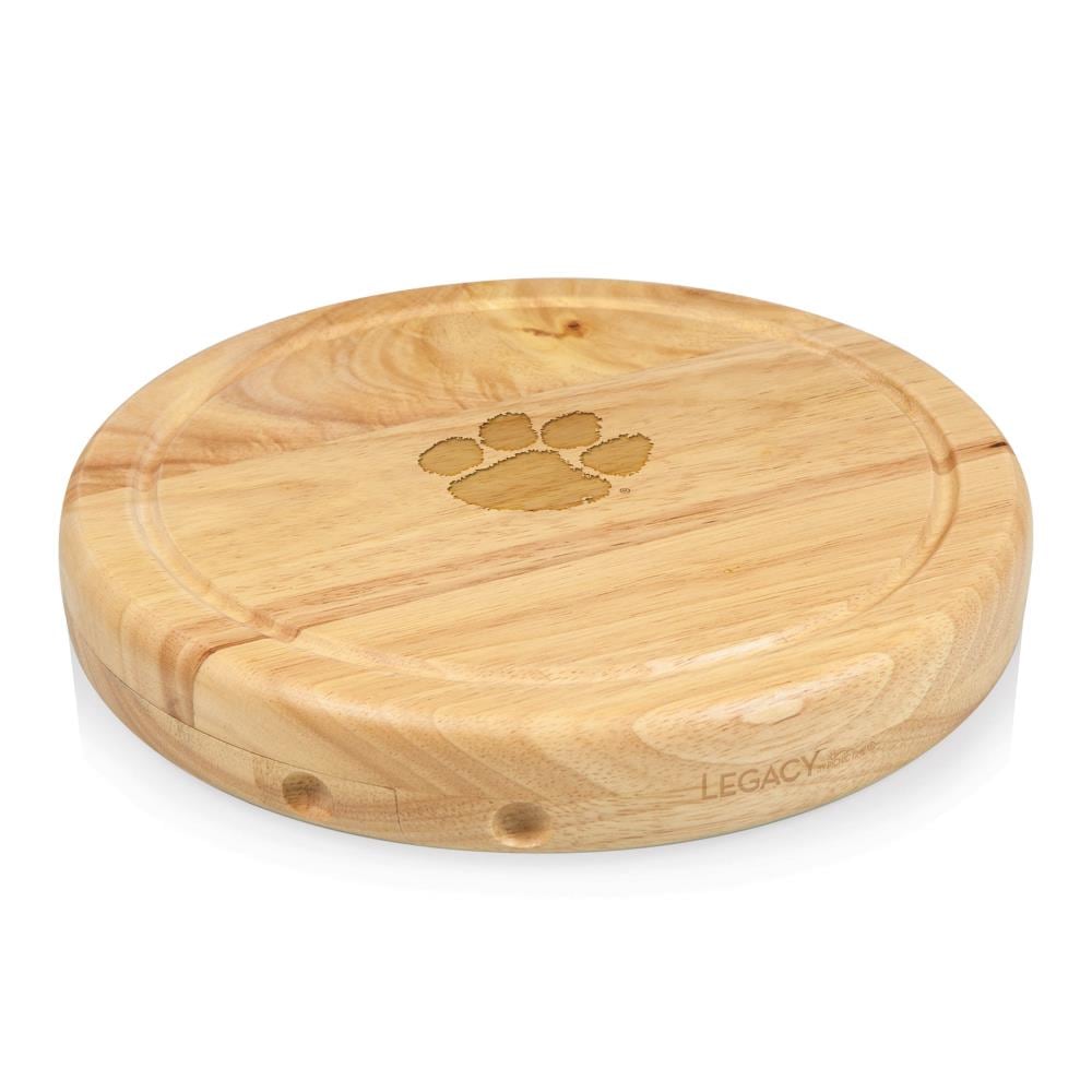 Picnic Time 854-00-505-103-0 Clemson Tigers 10-in L x 10-in W Wood Cutting Board