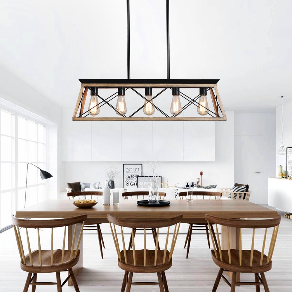 Sunrinx DD-26-CDL 5 -Light Brown Farmhouse For Use in Bathrooms, Bedrooms, Dining Rooms, Foyers, Kitchens, Living Rooms Chandelier