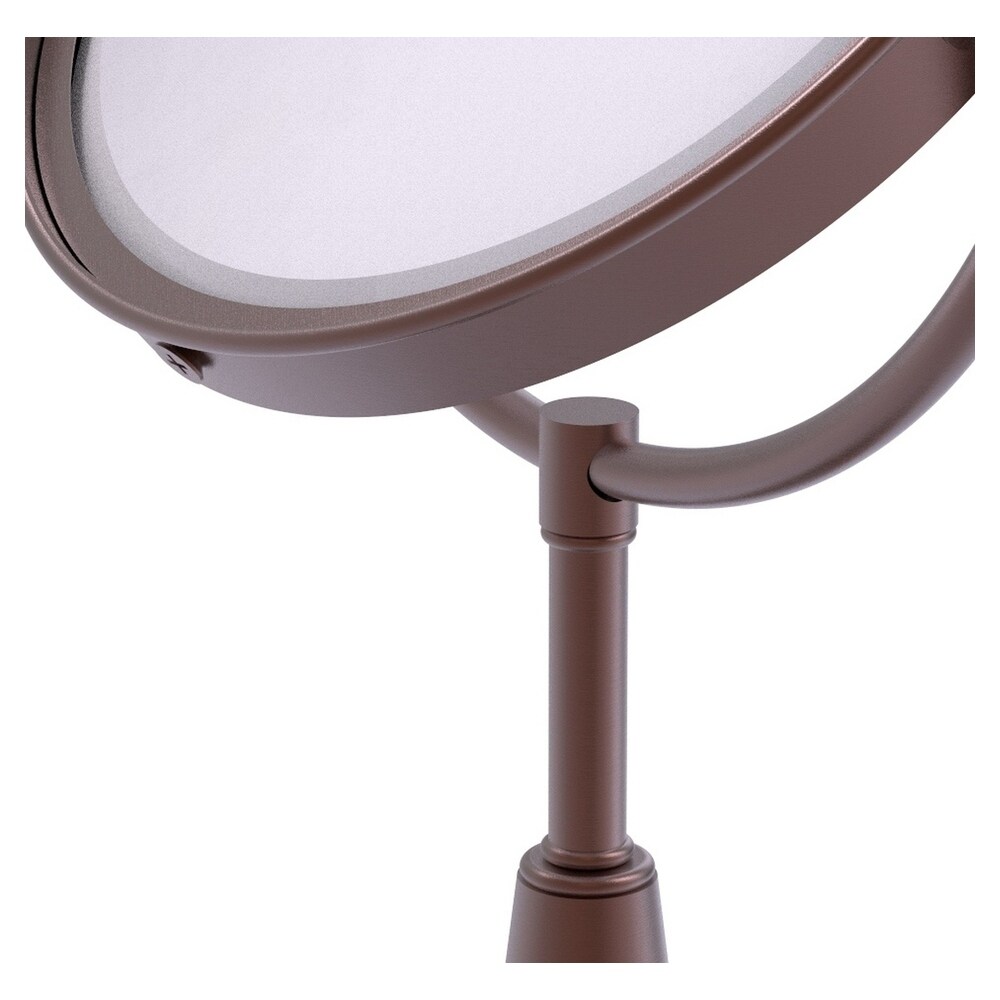 Allied Brass Adjustable Height Floor Standing Make-Up Mirror 8-in