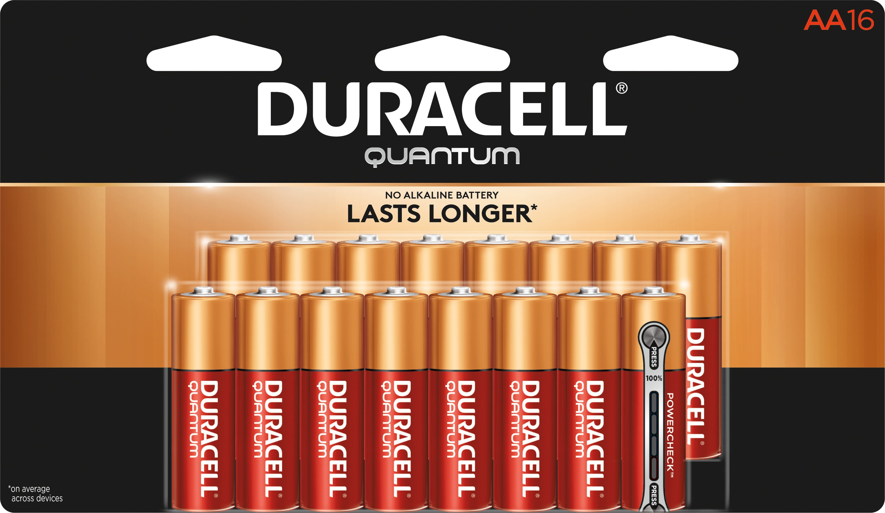 6 count All-Purpose Double A battery for Household and Business Long Lasting Duracell Quantum AA Alkaline Batteries 