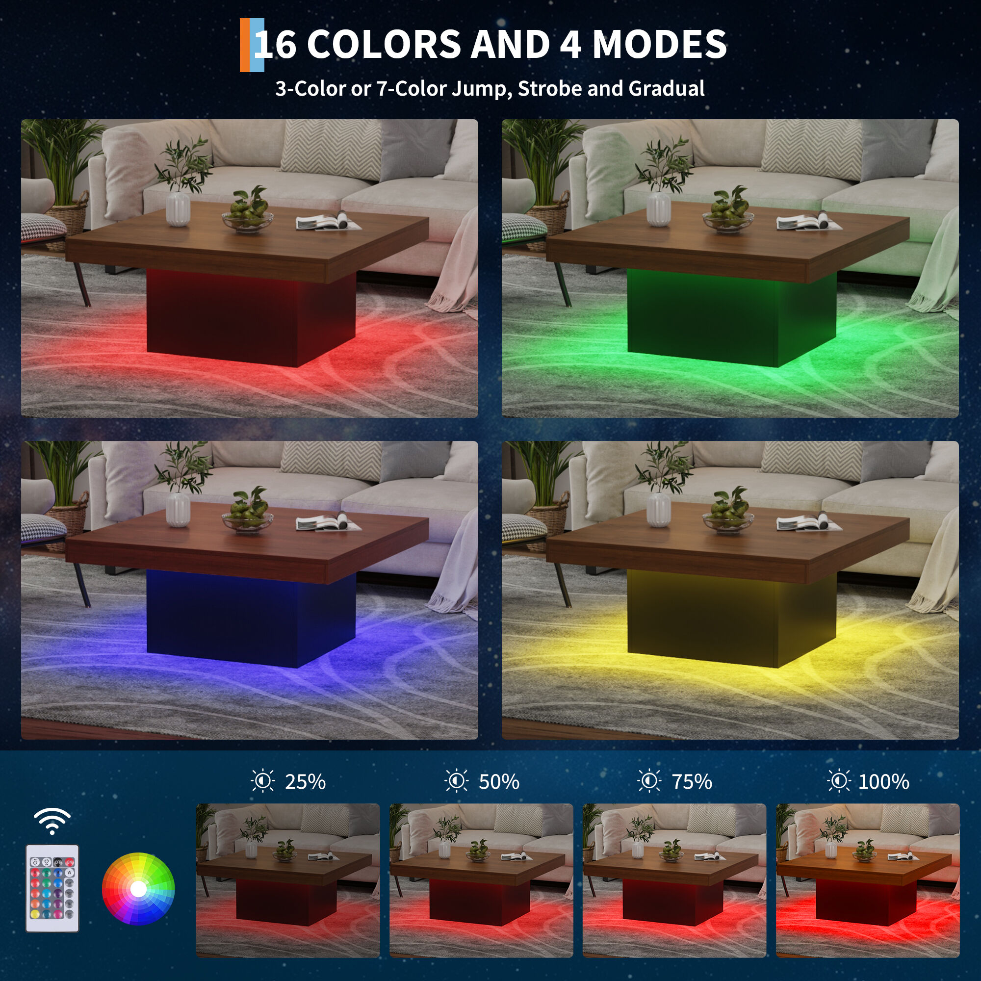 Qeetex SUN-PHK-348S7DSH Coffee-Tables - View #3