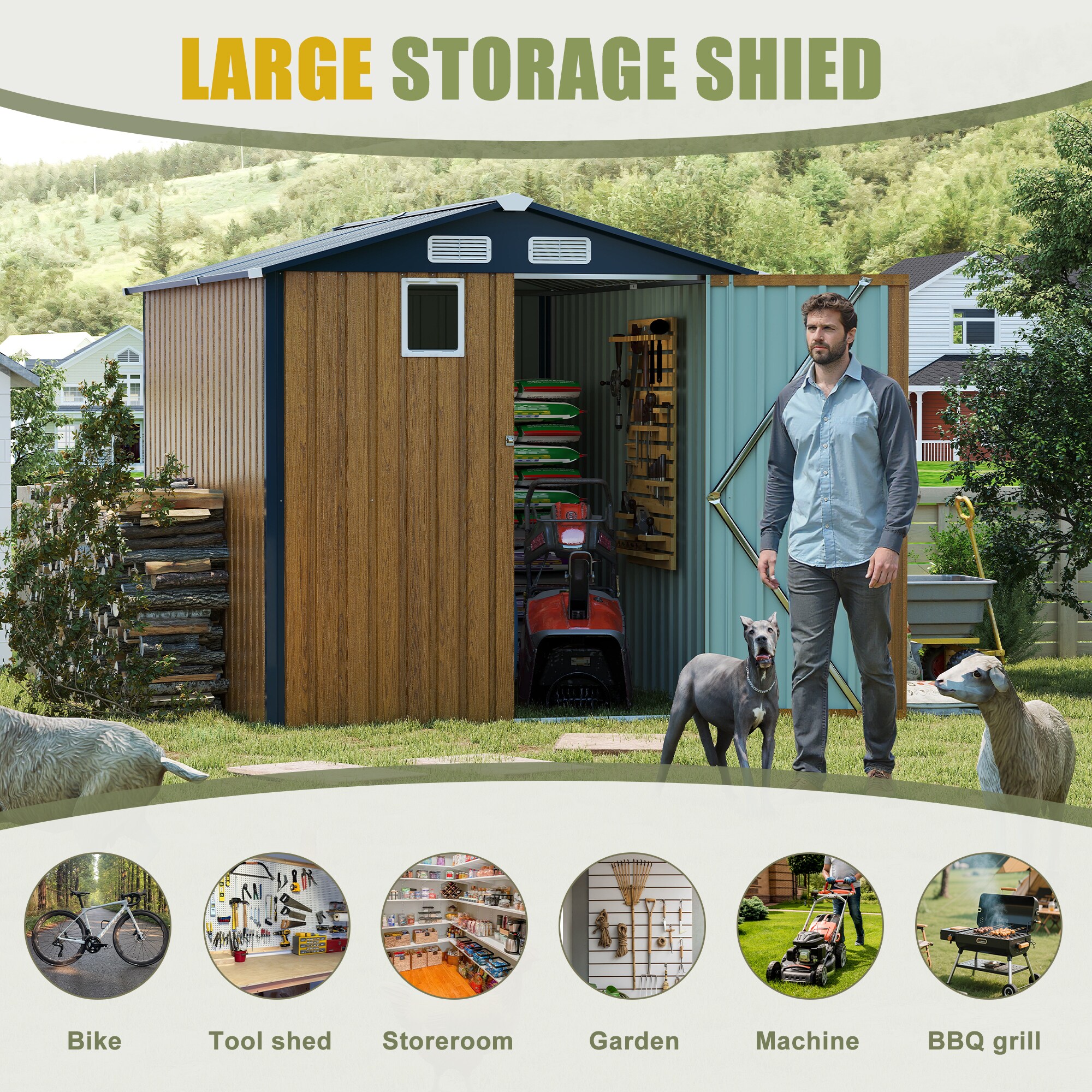 LUXEYARD DS-R-P361332 Metal-Storage-Buildings-Sheds - View #3