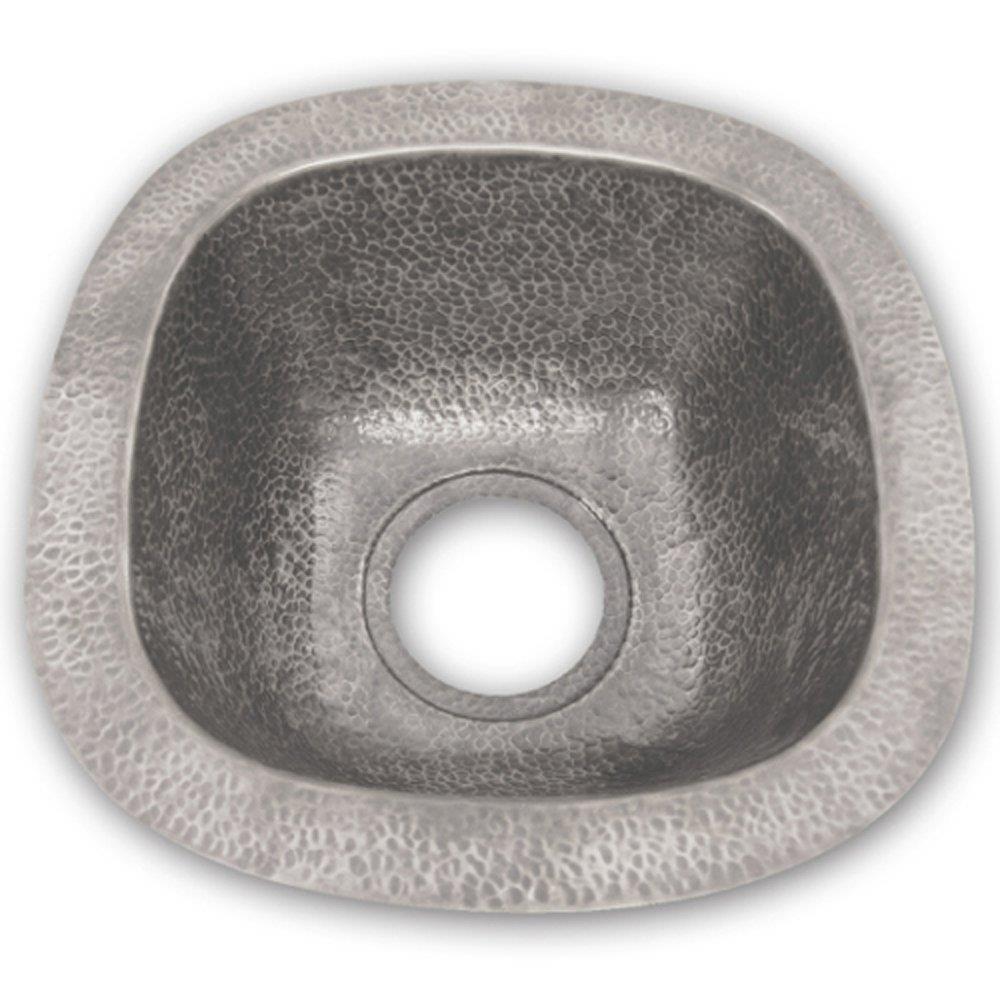HOUZER HW-LAG2BF Hammerwerks 17.875-in L x 17.875-in W Lustrous Pewter Copper Undermount Bar Sink