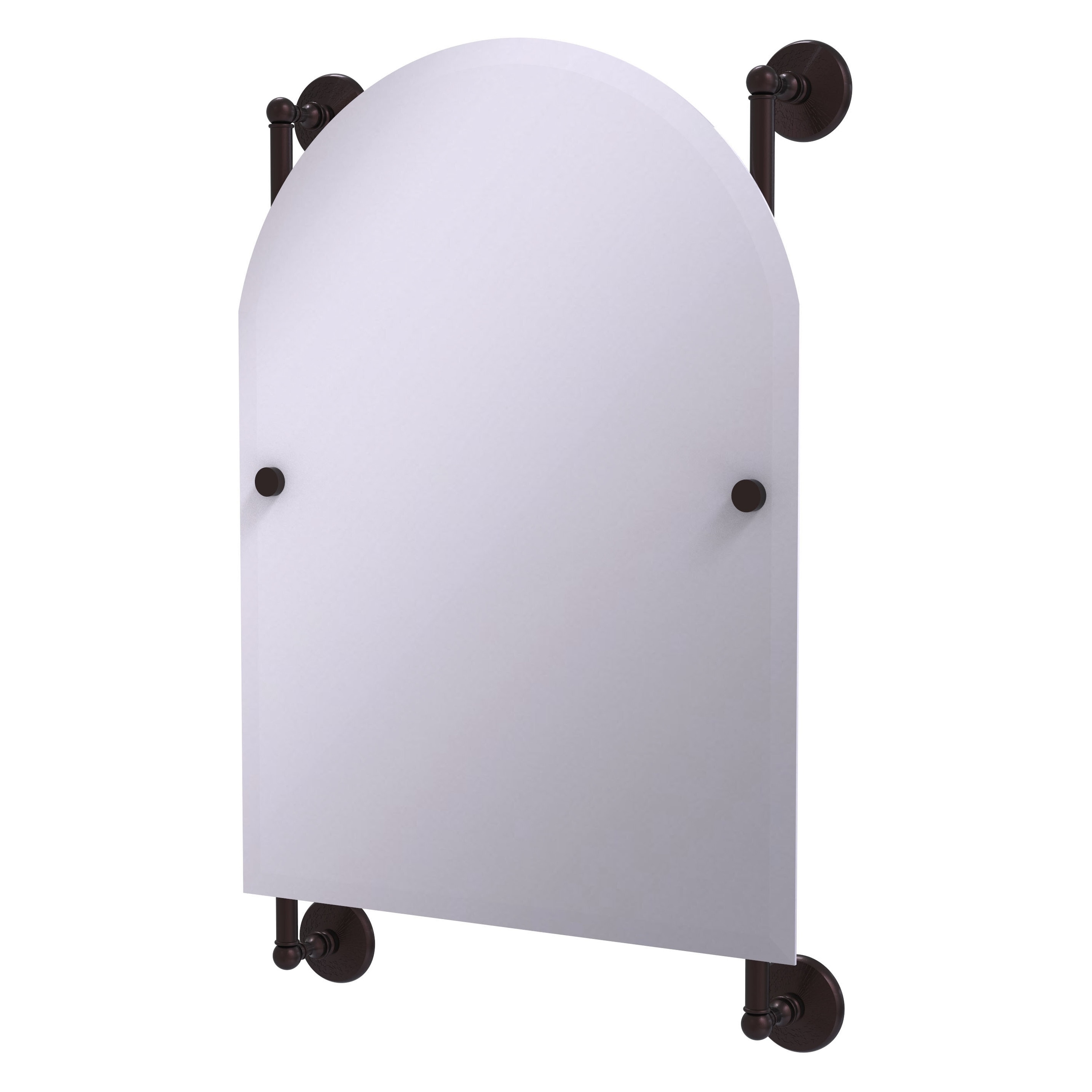 Allied Brass MC-27-94-ABZ Monte Carlo 21-Inches x 32-Inches Beveled Frameless Arch Bathroom Vanity Mirror ( Antique Bronze )