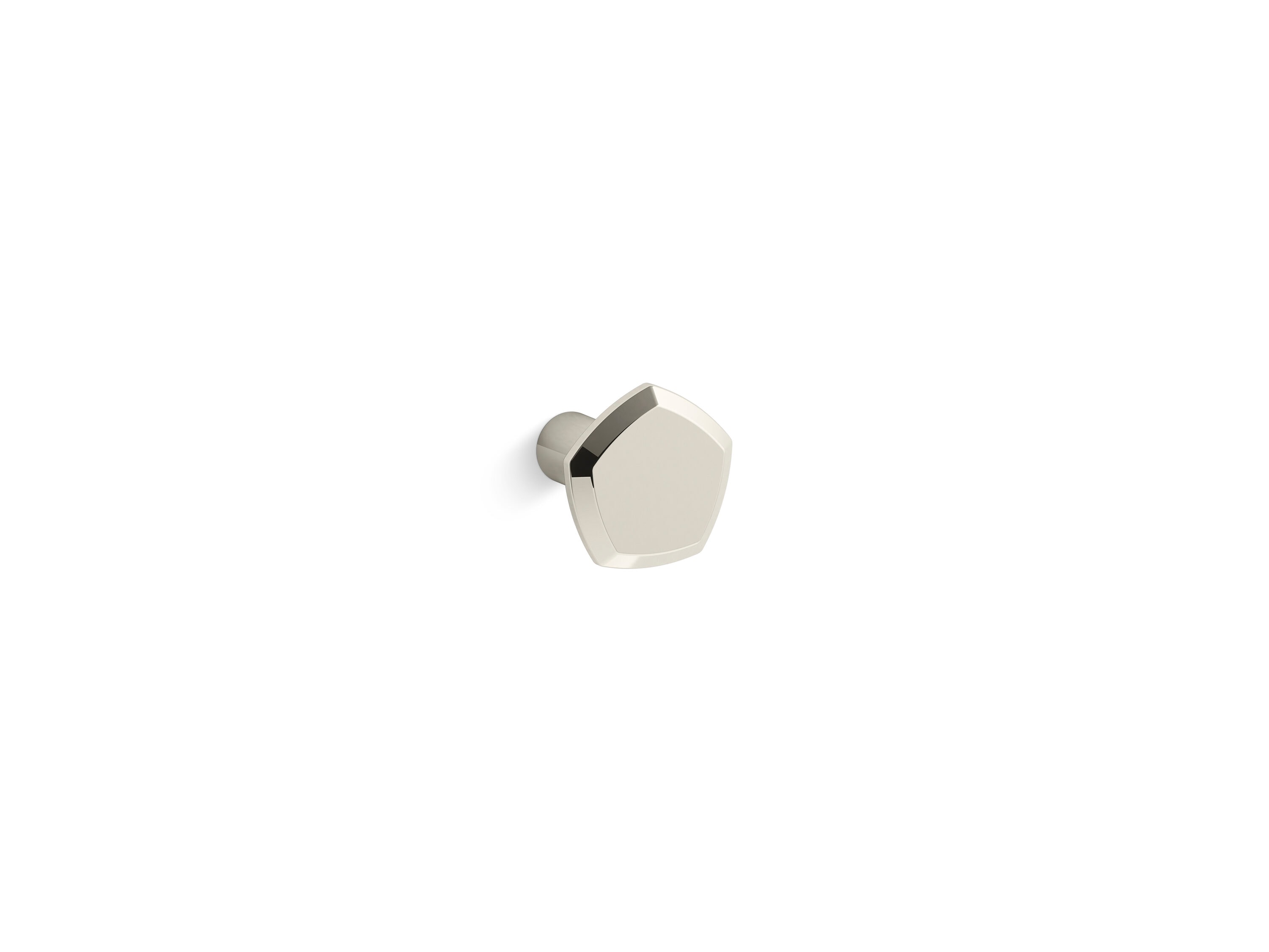 KOHLER 27074-SN Occasion Vibrant Polished Nickel Geometric Transitional Cabinet Knob