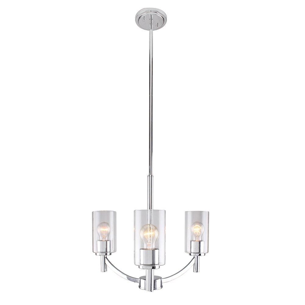 EGLO 203737A Devora 3-Light Chrome Transitional Chandelier