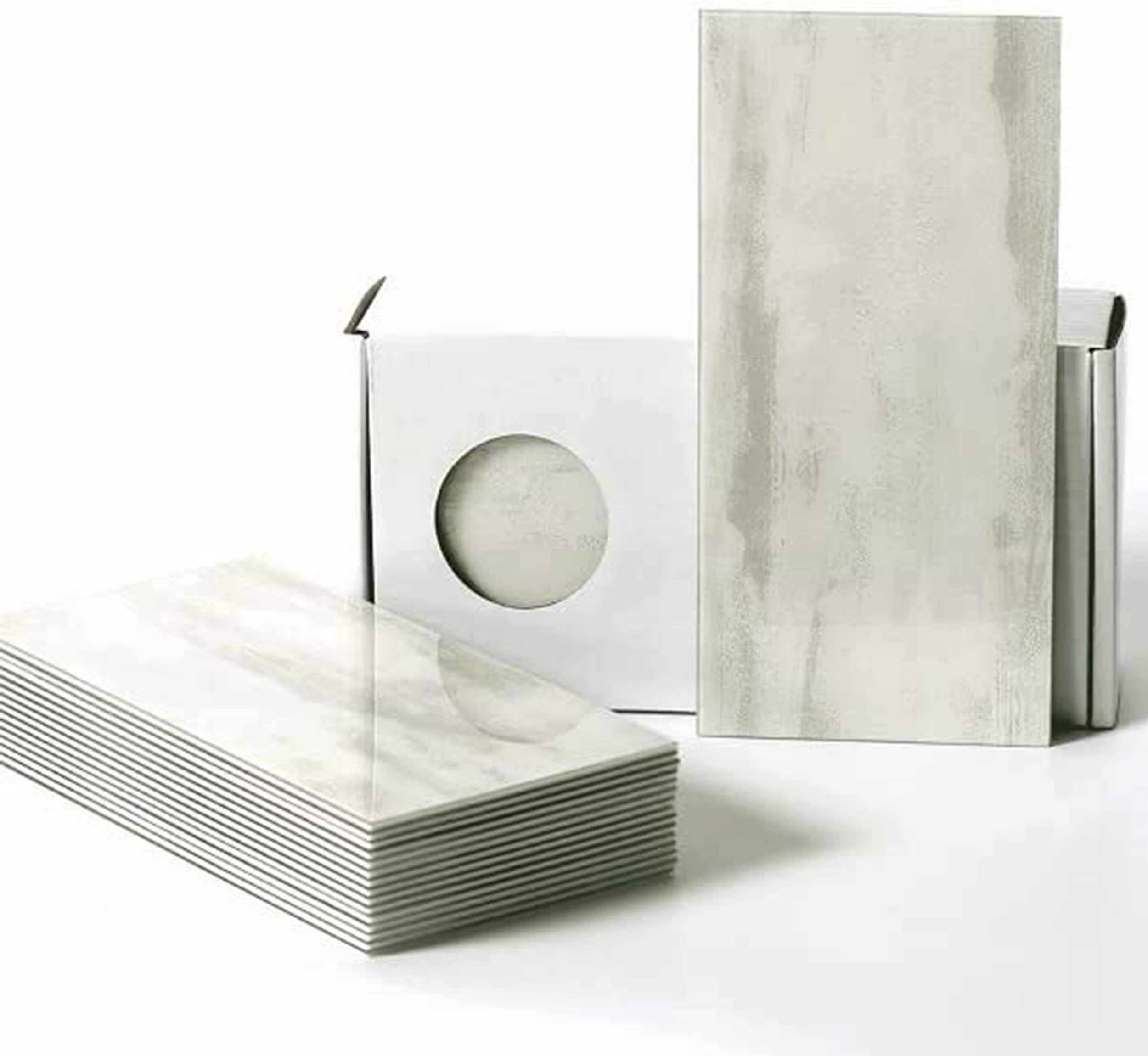 Florence Light Gray Marble Look Peel and Stick Wall Tile