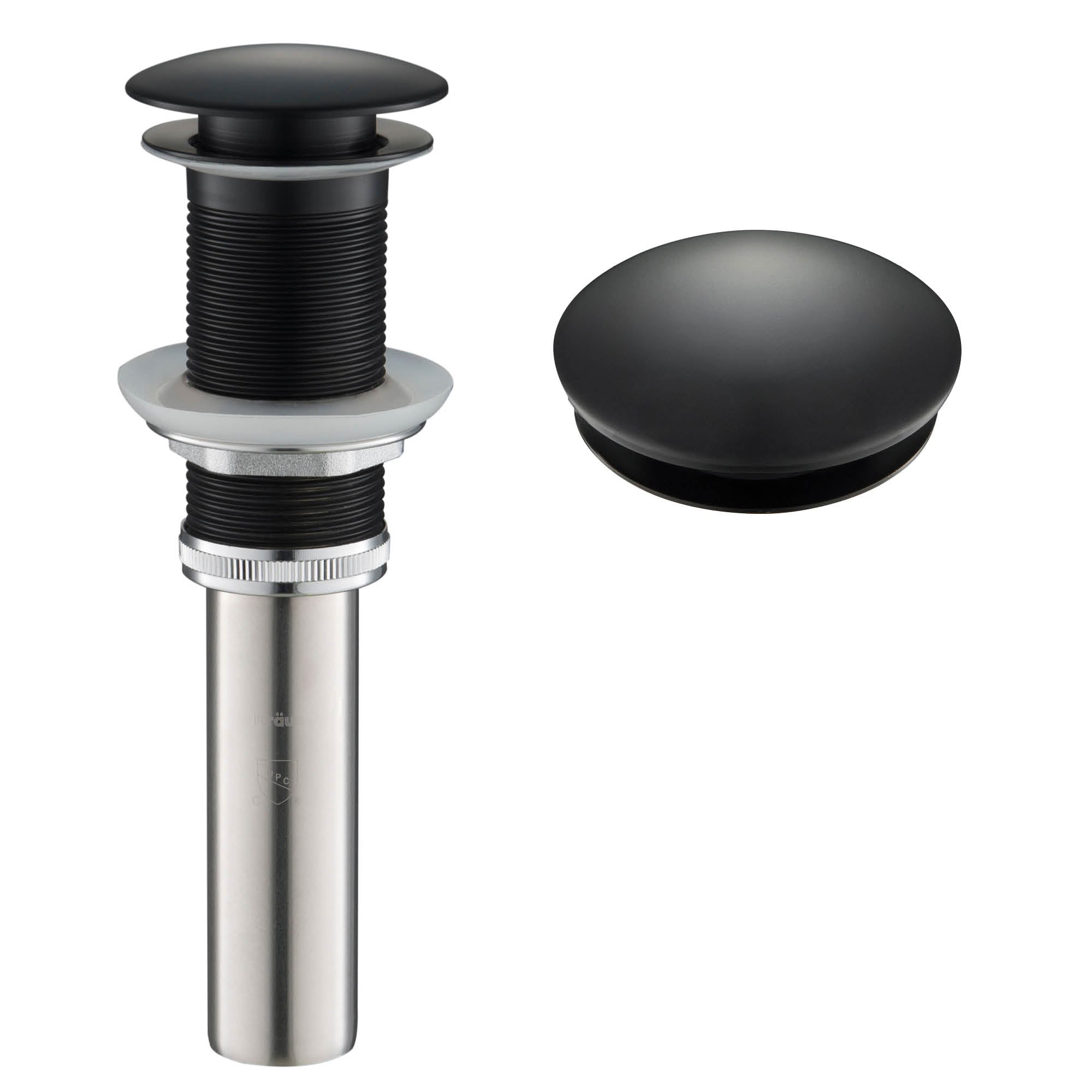Kraus PU-10MB Matte Black Bathroom Decorative sink drain