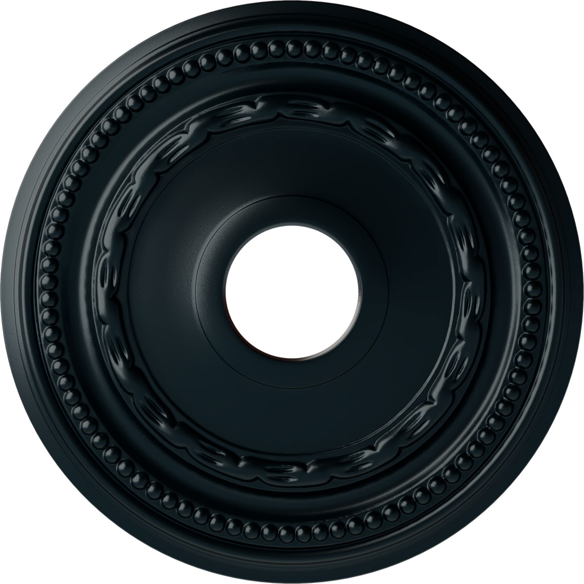 Ekena Millwork CM15FENSF Federal 15.375-in W x 15.375-in L Painted Night Shade Polyurethane Whole Ceiling Medallion