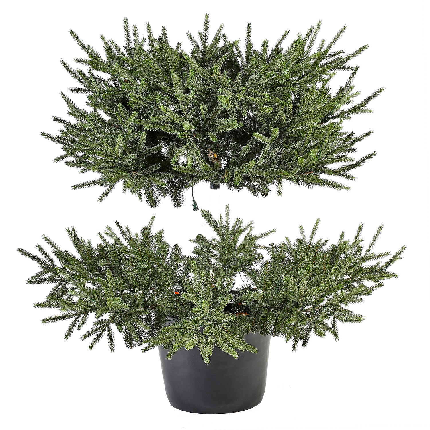 Admired by Nature Artificial Winter Frost Seasonal Mixed Bush, White, Gold, Abn4b009-wht-gld