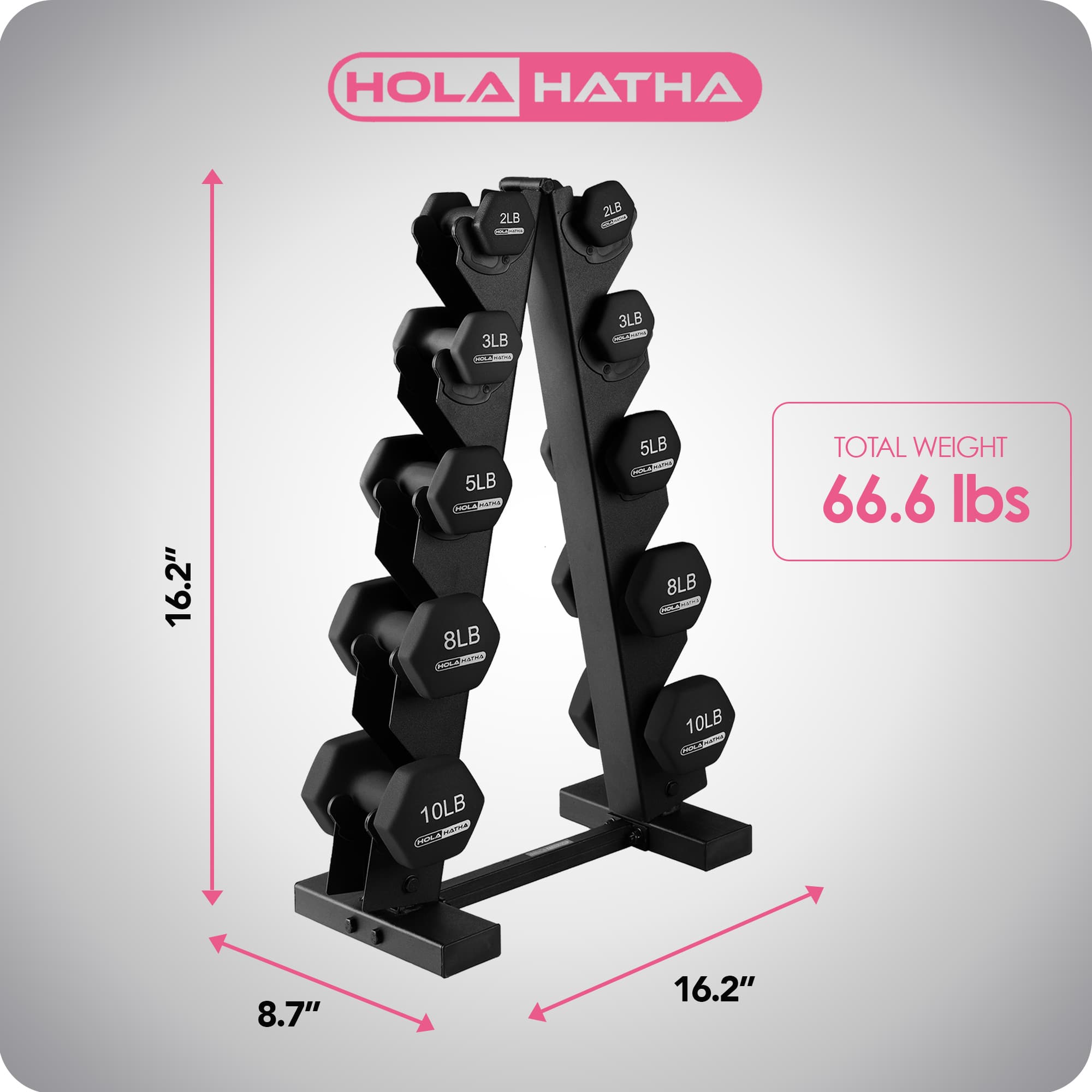 HolaHatha 325271 dumbbells - View #3