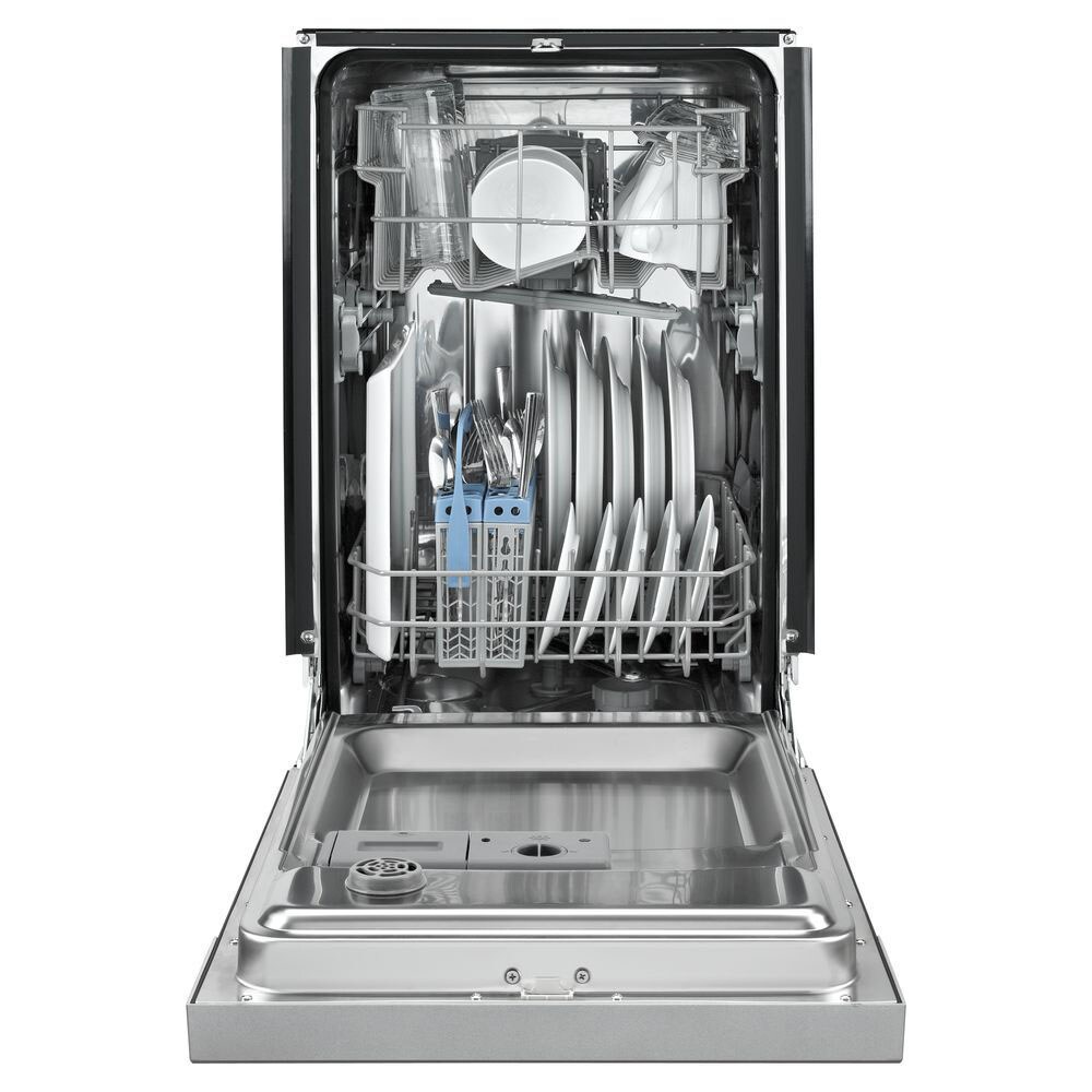 Whirlpool Front Control 18-in Built-In Dishwasher (Monochromatic ...