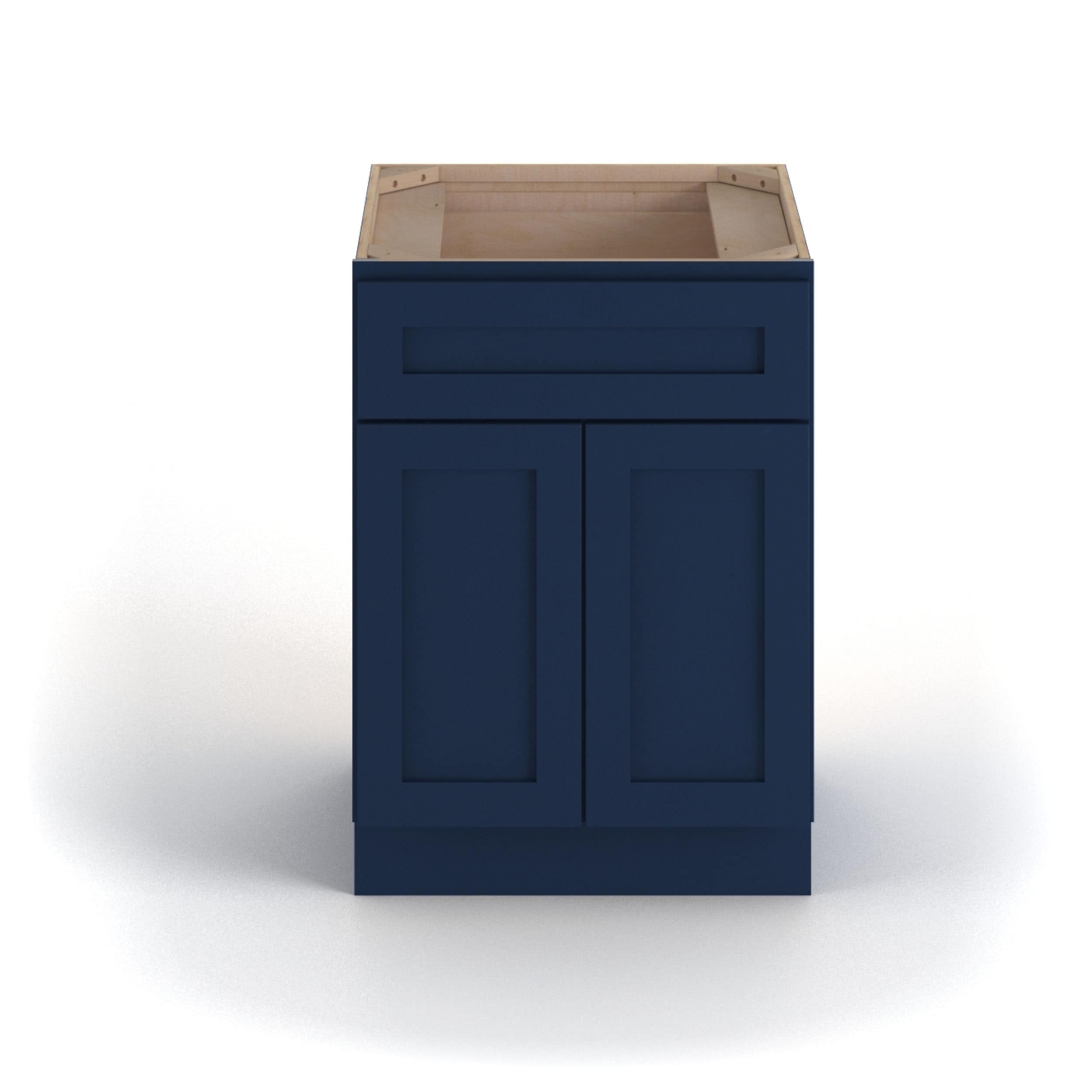 Valleywood Cabinetry 24-in W x 34.5-in H x 24-in D Marine Blue Birch 1 ...