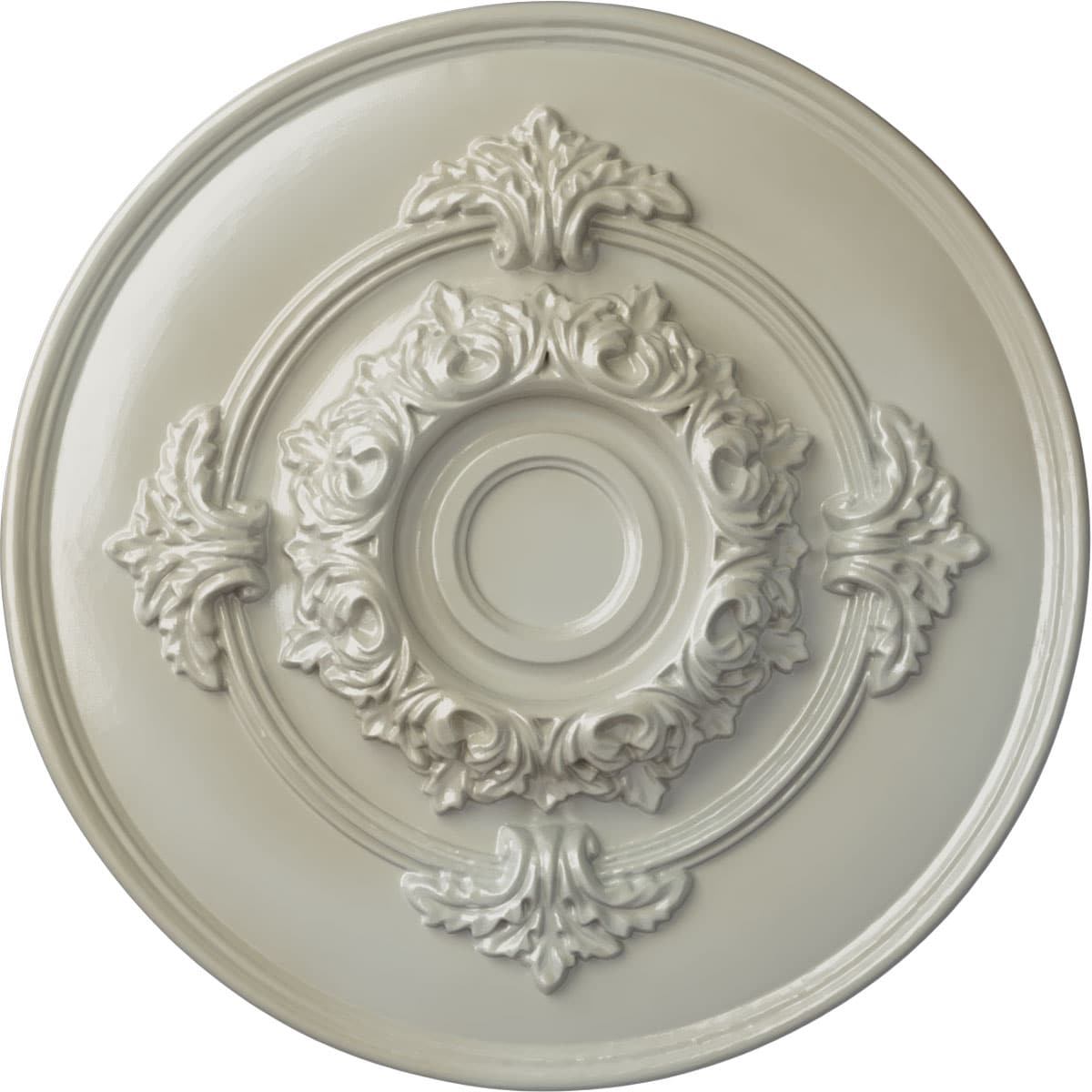 Ekena Millwork CM13MOFBS Monique 13.75-in W x 13.75-in L Painted Flash Blue Polyurethane Whole Ceiling Medallion