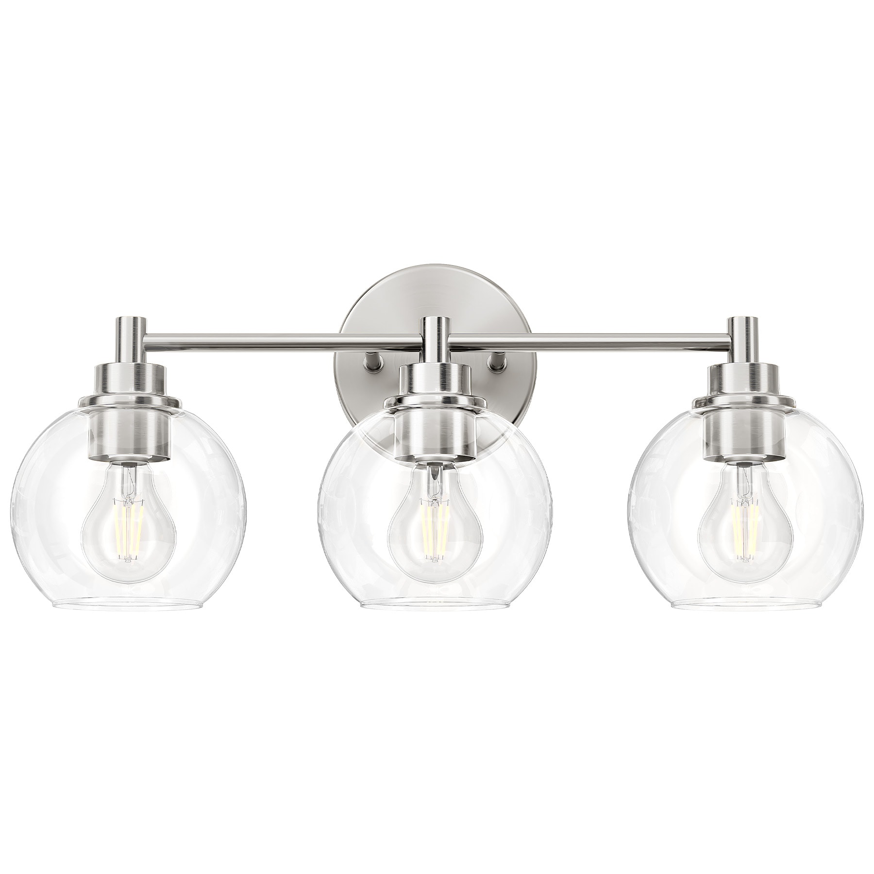 CO-Z BVL-GLR3-NI 1-in 3 -Light Brushed Nickel Modern/contemporary Vanity light