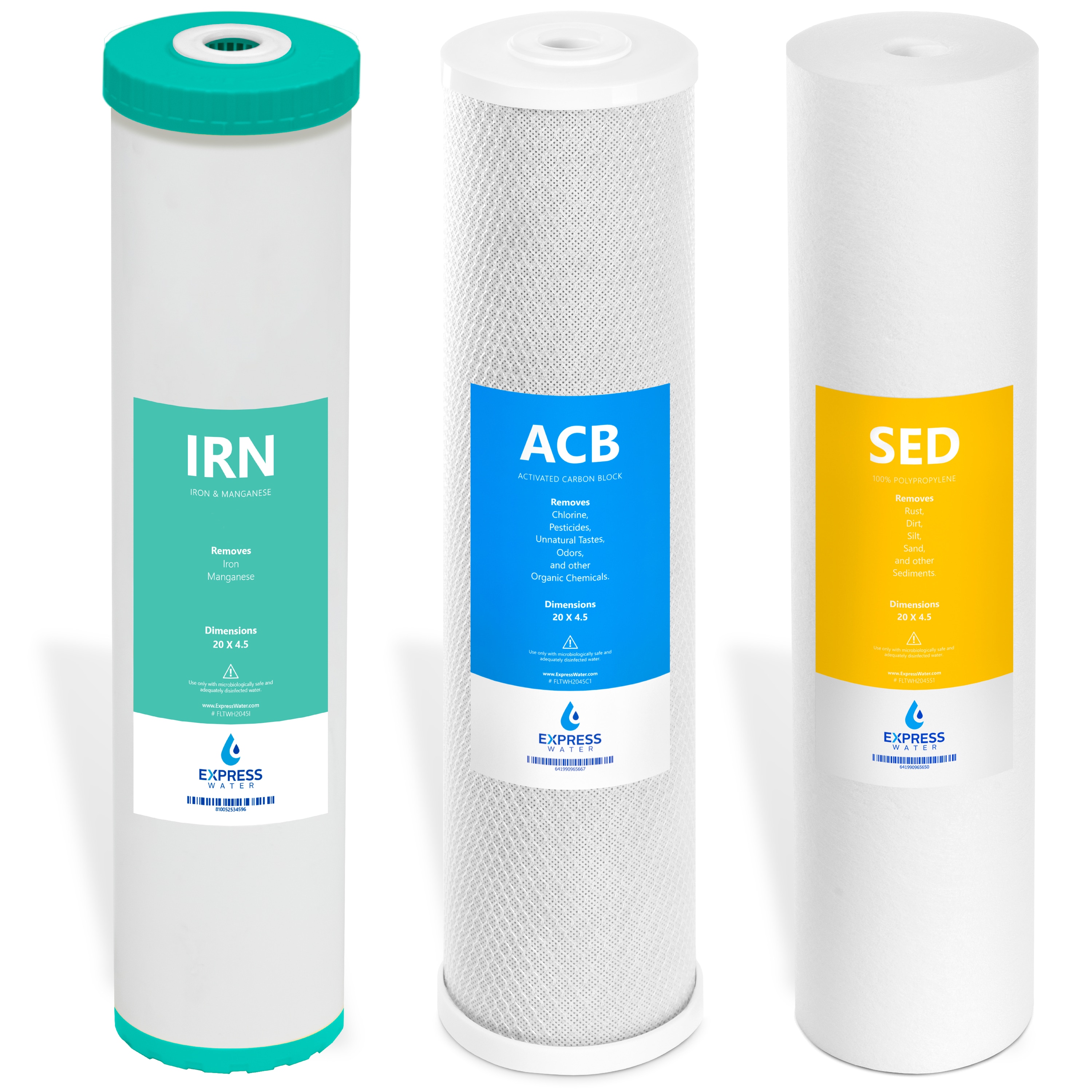 Express Water FLTWH2045ICS1 FLTWH2045ICS1 Whole House 12-Months Replacement Filter 3 -Pack