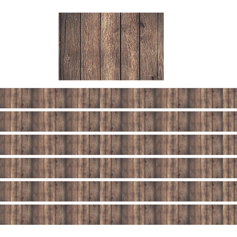 Teacher Created Resources Dark Wood Design Straight Border Trim, 35 -ft ...