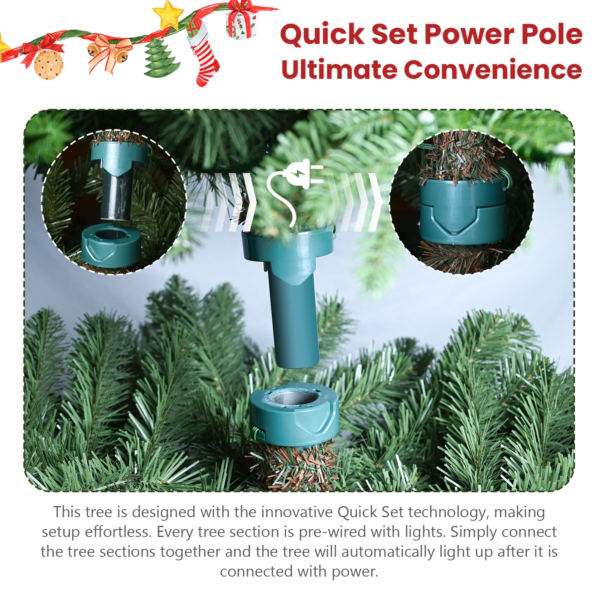 Vorene J-BN6A431SLZ7M Artificial-Christmas-Trees - View #2