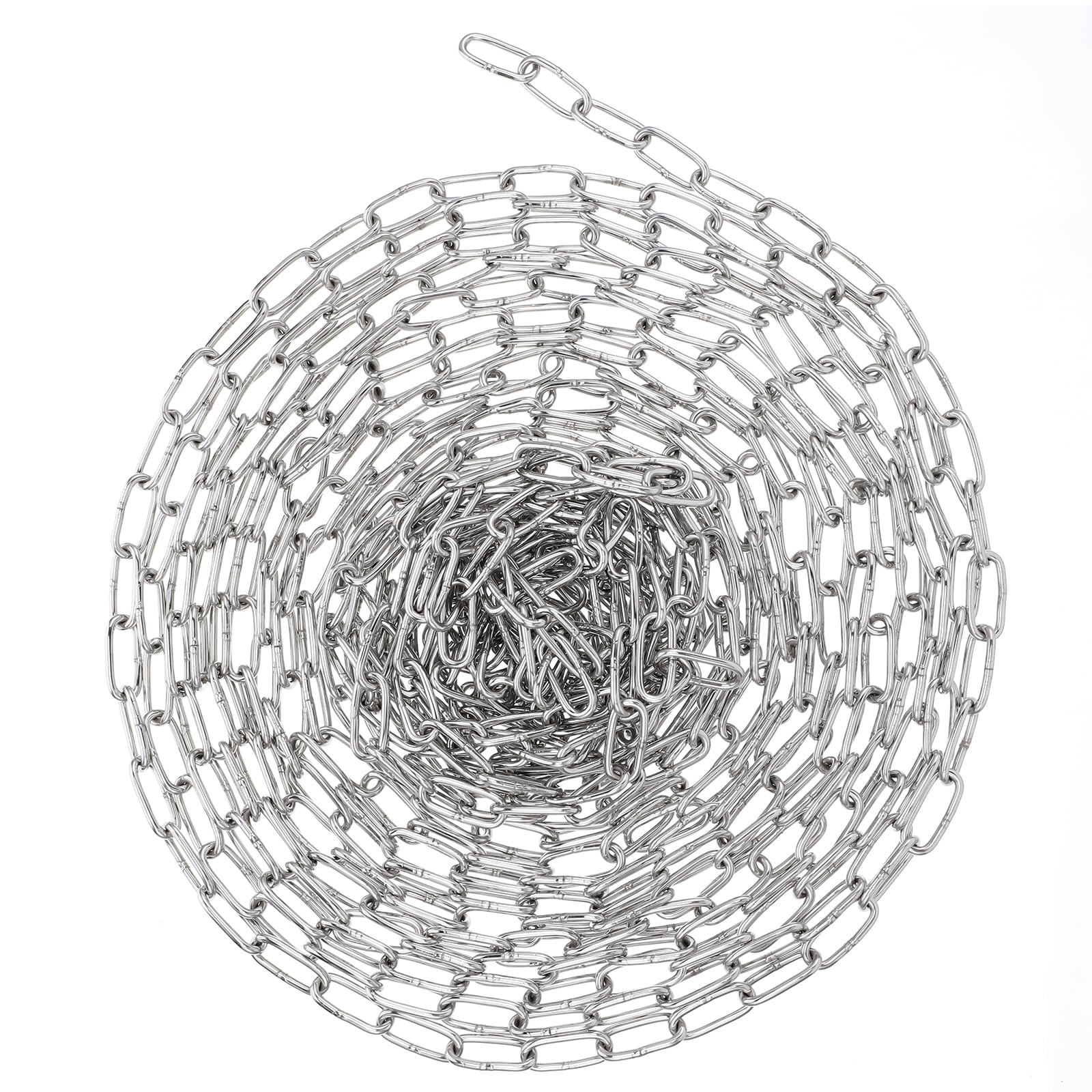 Vrbgify  Stainless Steel Chain 12 Meter Heavy Duty Decorative Metal Chain 3 mm Thick Supports 176 lb for Hanging Lights Plants Chandeliers Lamps