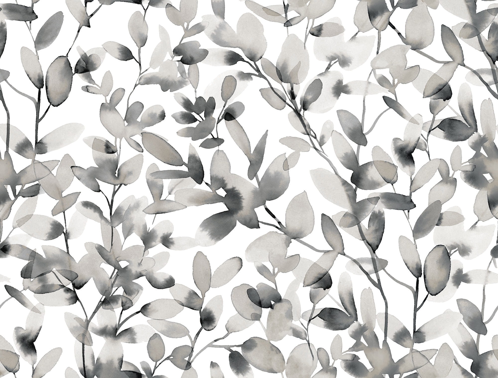 York Wallcoverings PSW1086RL York Premium Peel and Stick Watercolors 45-Sq. Feet Gray Non-woven Ivy/Vines Self-adhesive Peel and Stick Wallpaper