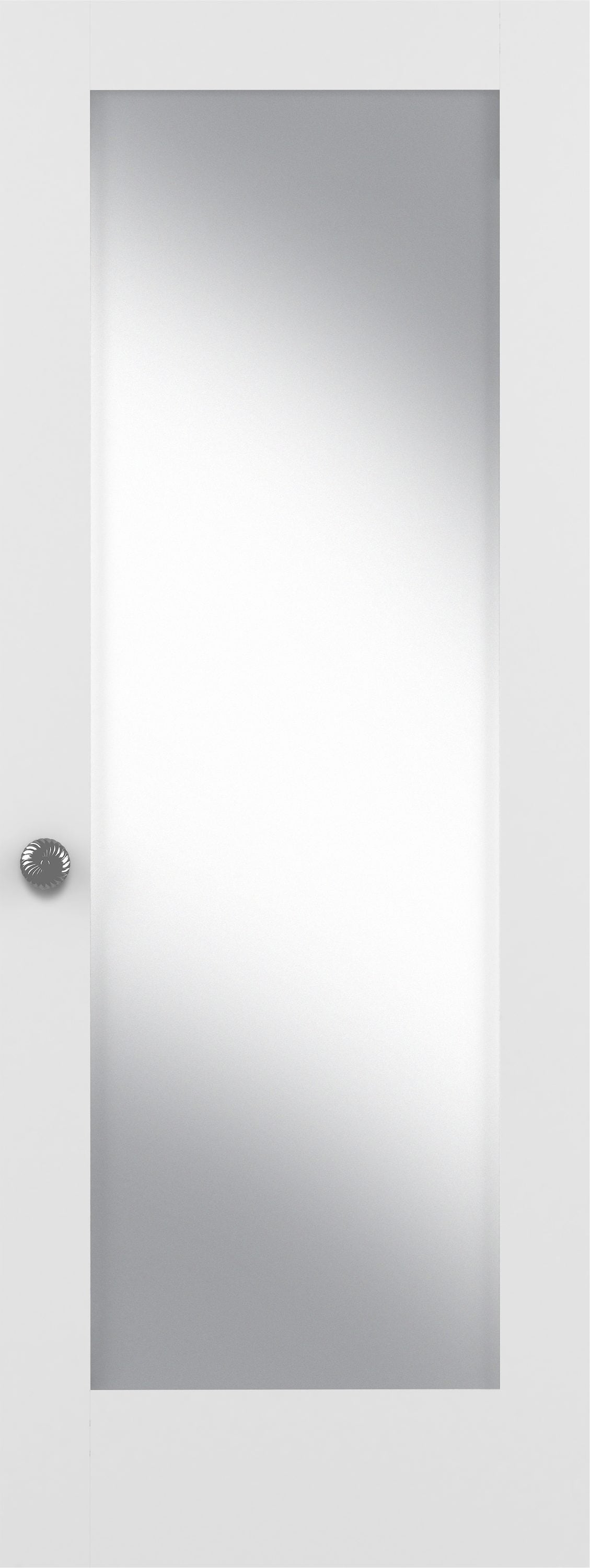 RELIABILT LO856290 28-in x 80-in Primed Solid core Flush Mirrored glass Left hand Smooth Primed Pine Wood Flat Jamb Single Prehung Interior Door